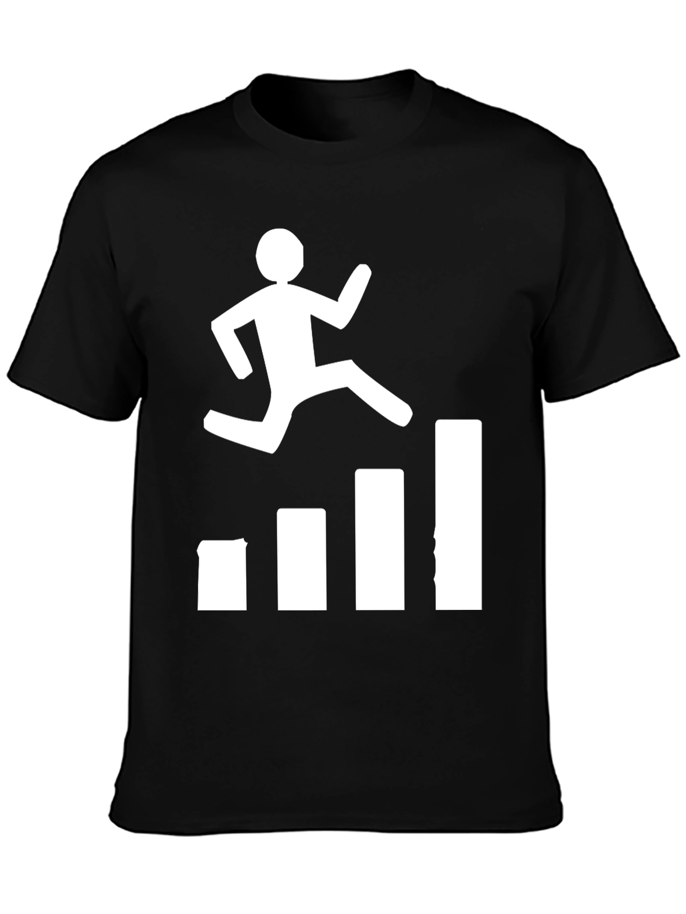 Motivational Hurdler Graphic Tee - Black