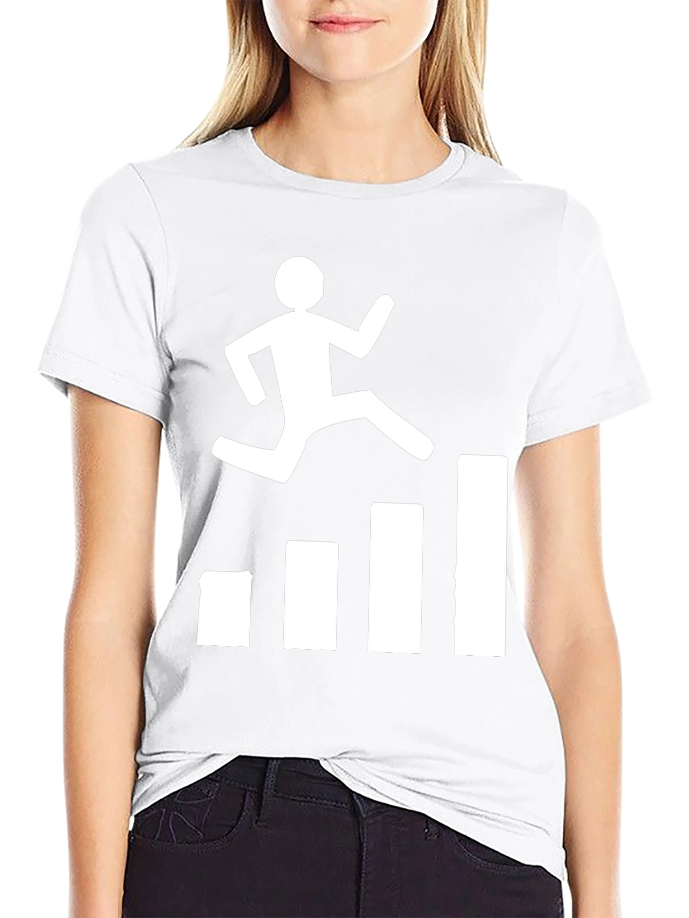 Motivational Hurdler Graphic Tee - Black