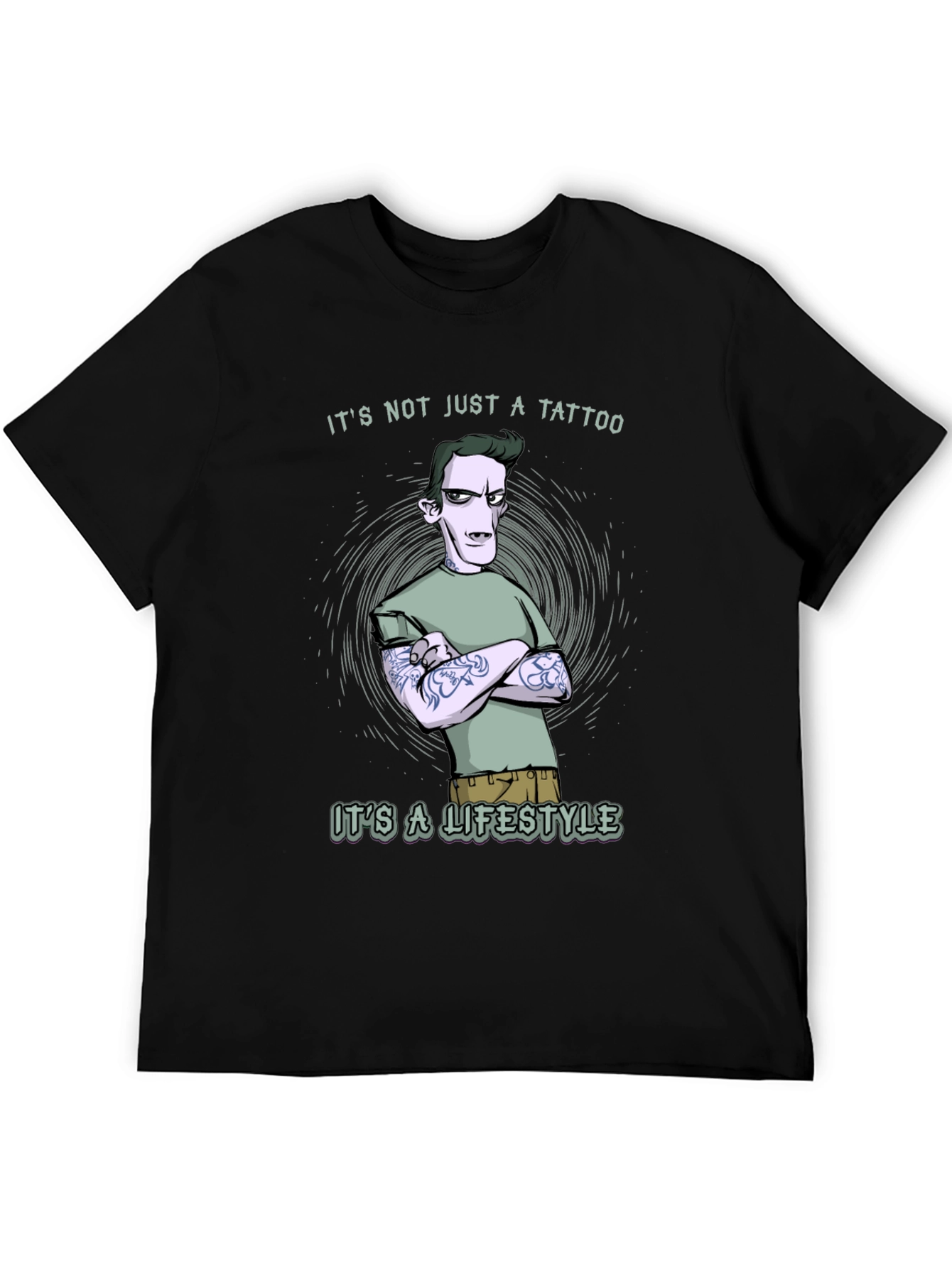 Tattoo Lifestyle Graphic Tee - Black Cotton T-Shirt