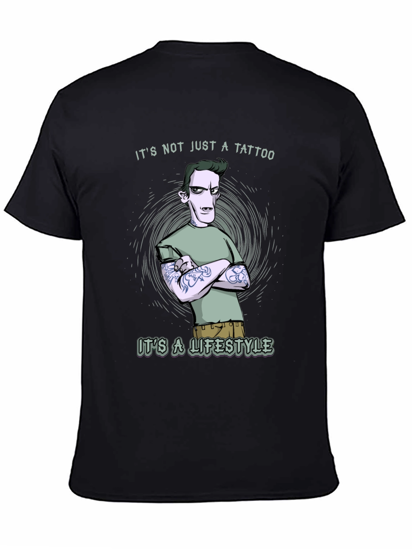 Tattoo Lifestyle Graphic Tee - Black Cotton T-Shirt