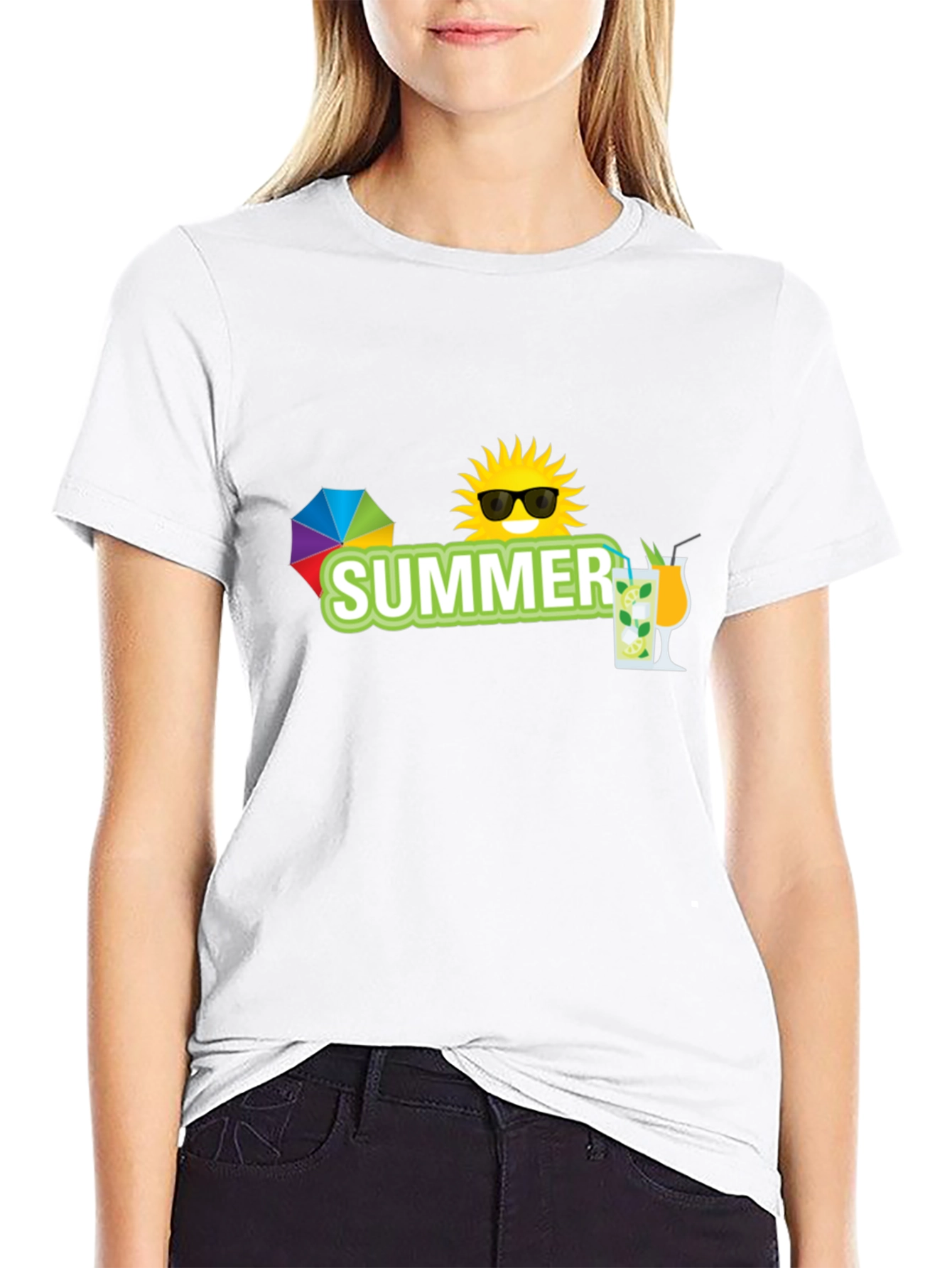 Summer Vibes Black T-Shirt
