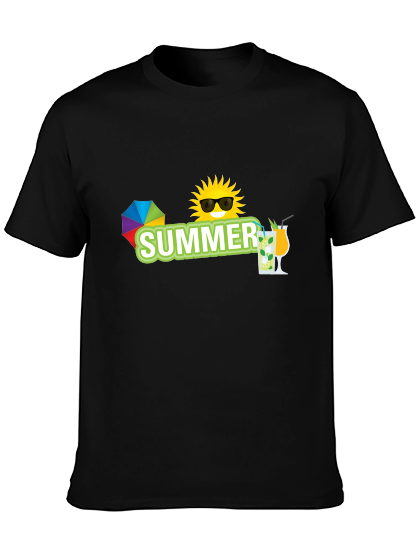 Summer Vibes Black T-Shirt