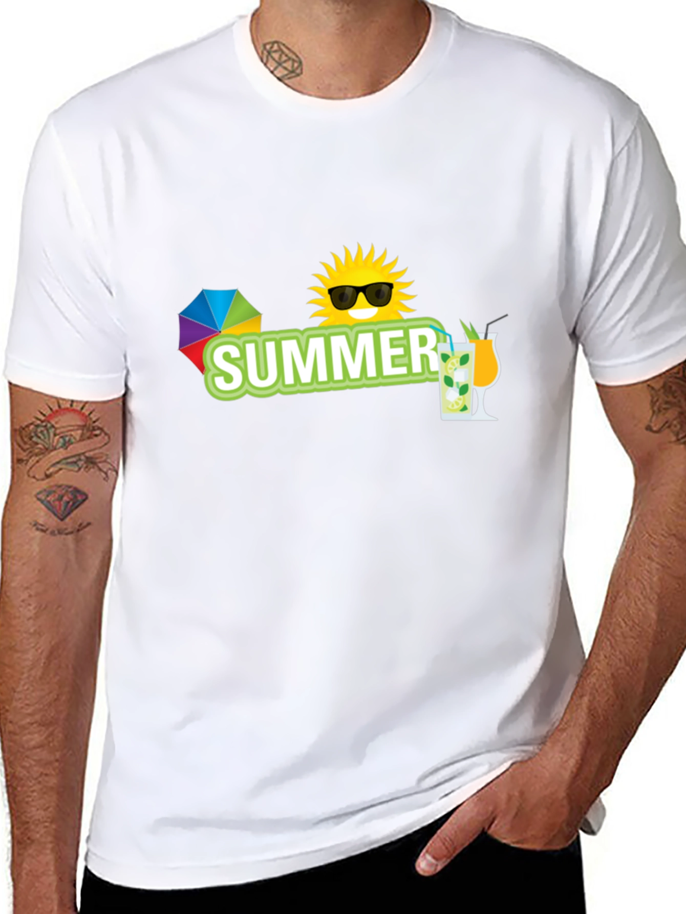Summer Vibes Black T-Shirt