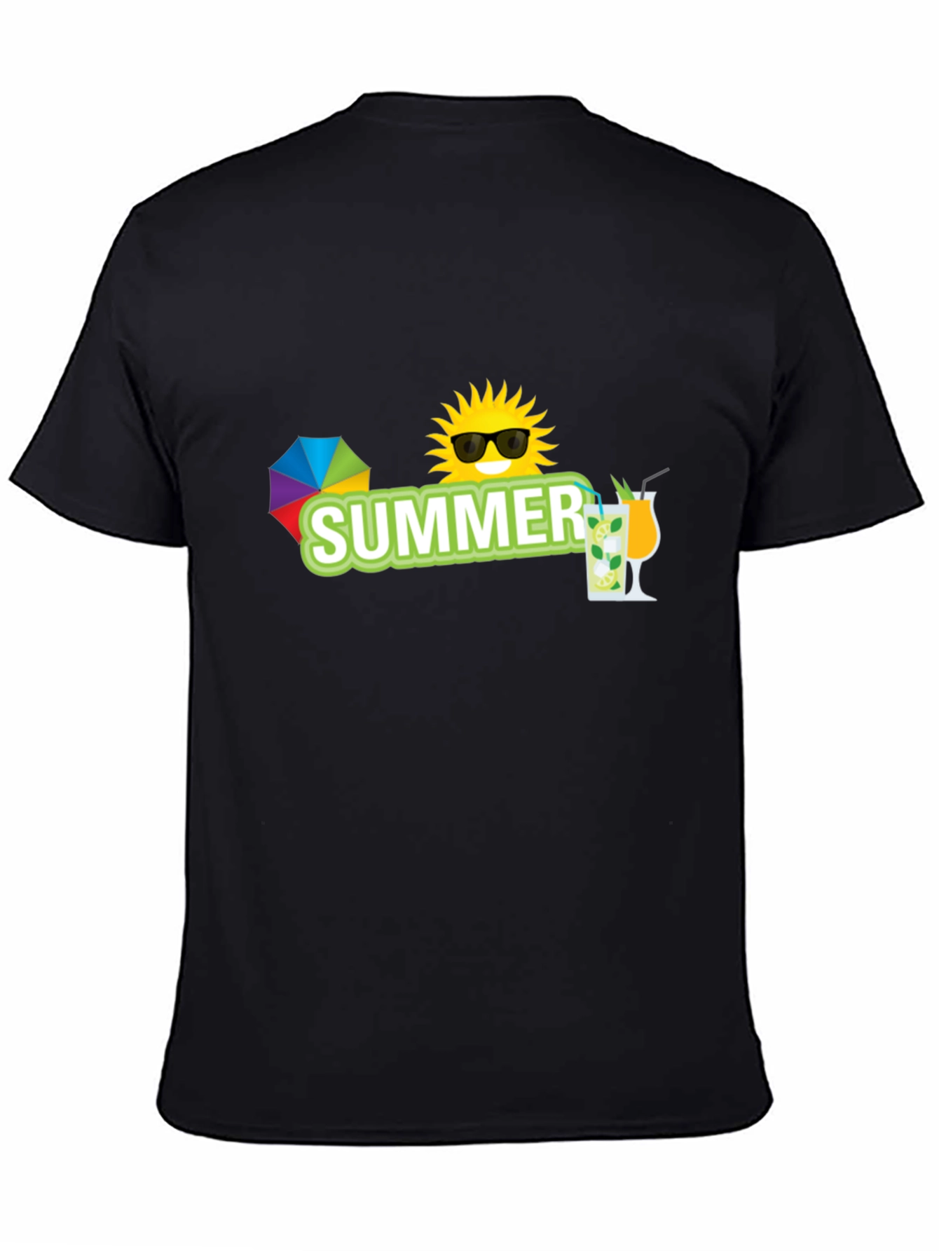 Summer Vibes Black T-Shirt