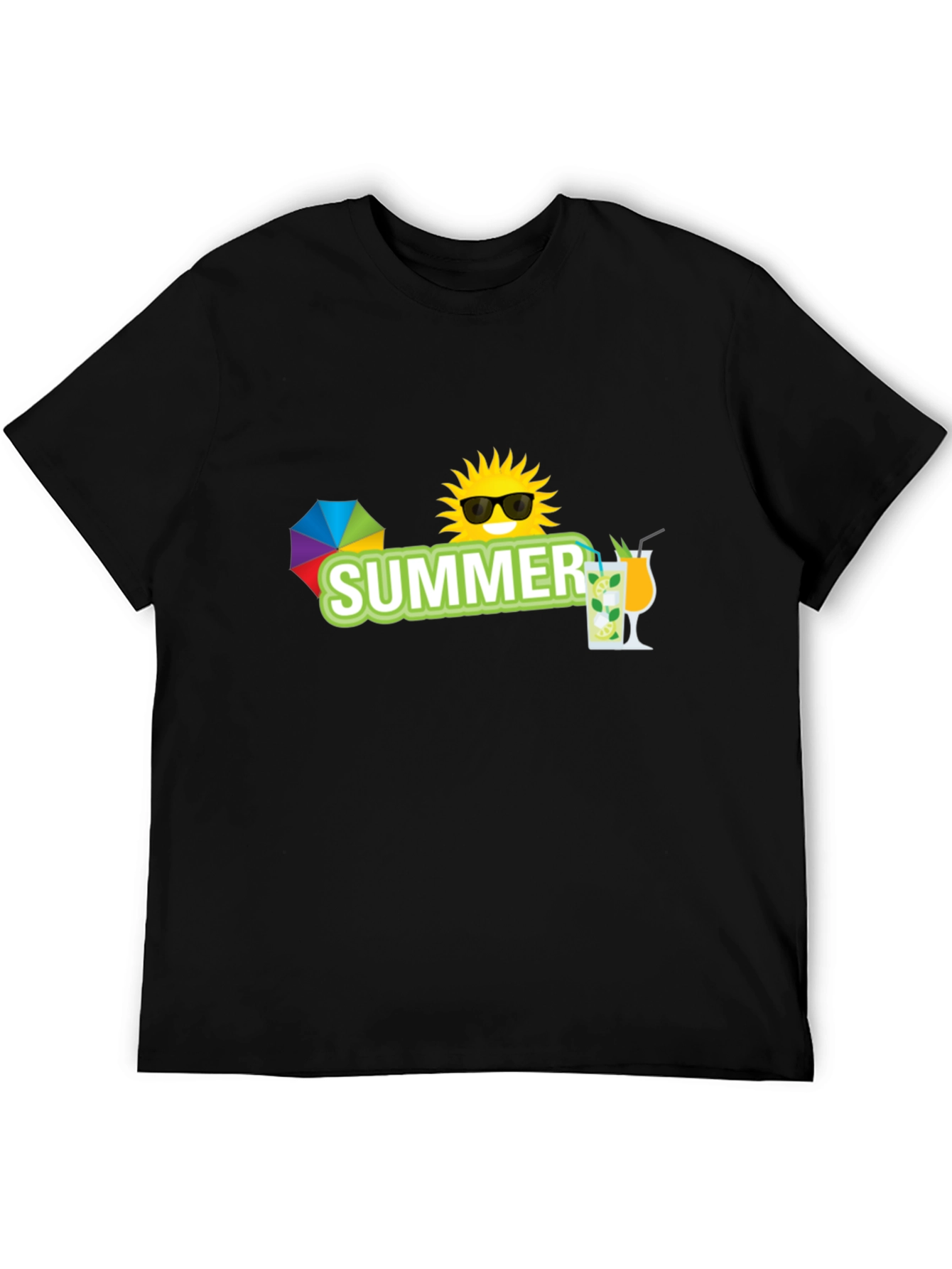 Summer Vibes Black T-Shirt