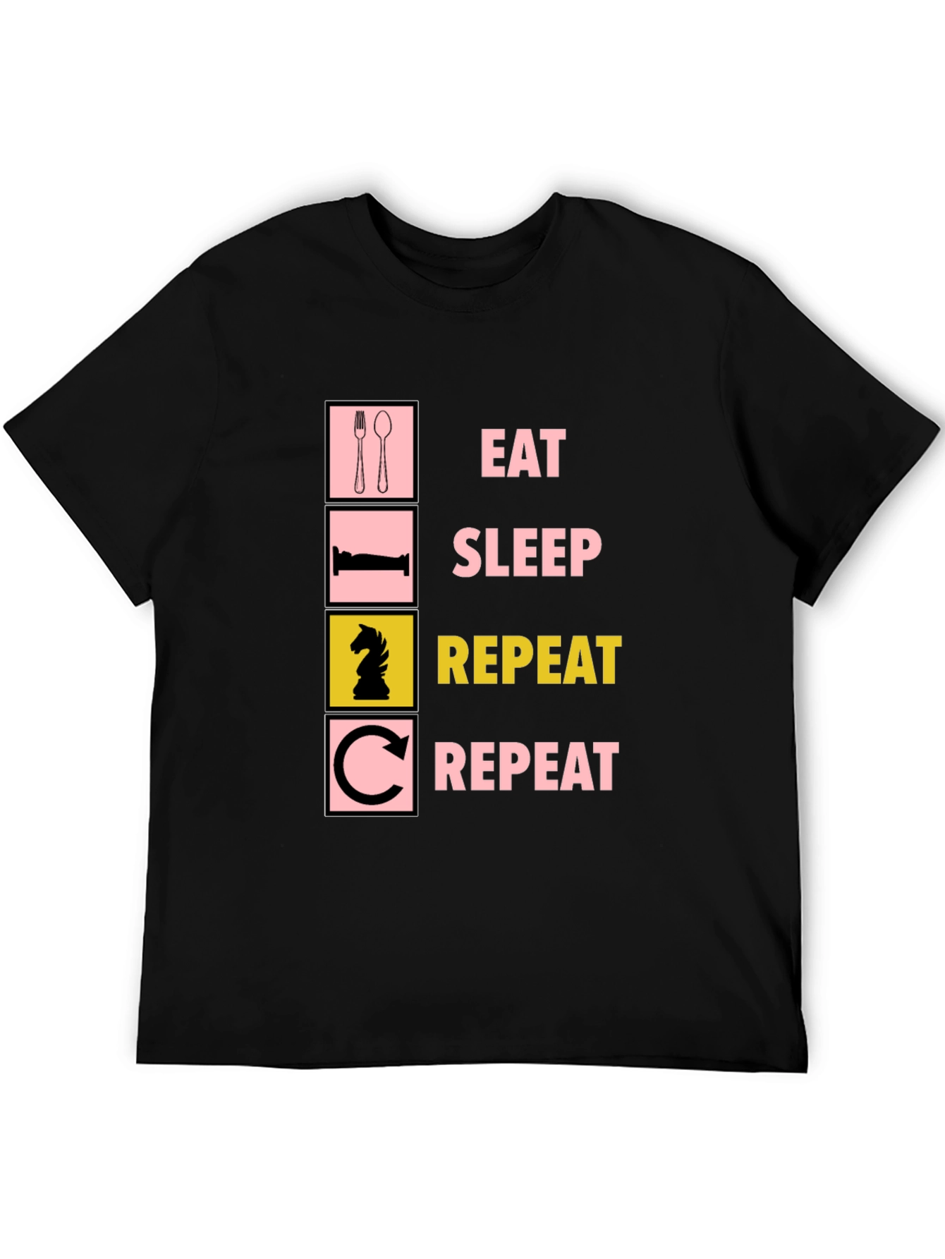 Eat Sleep Chess Repeat Graphic Tee