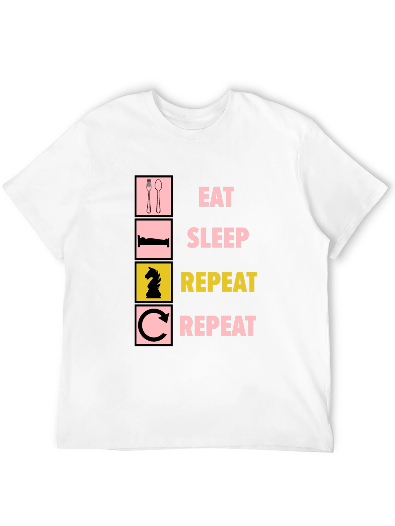 Eat Sleep Chess Repeat Graphic Tee