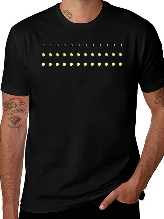 Lunar Phase Graphic Tee - Black Cotton T-Shirt