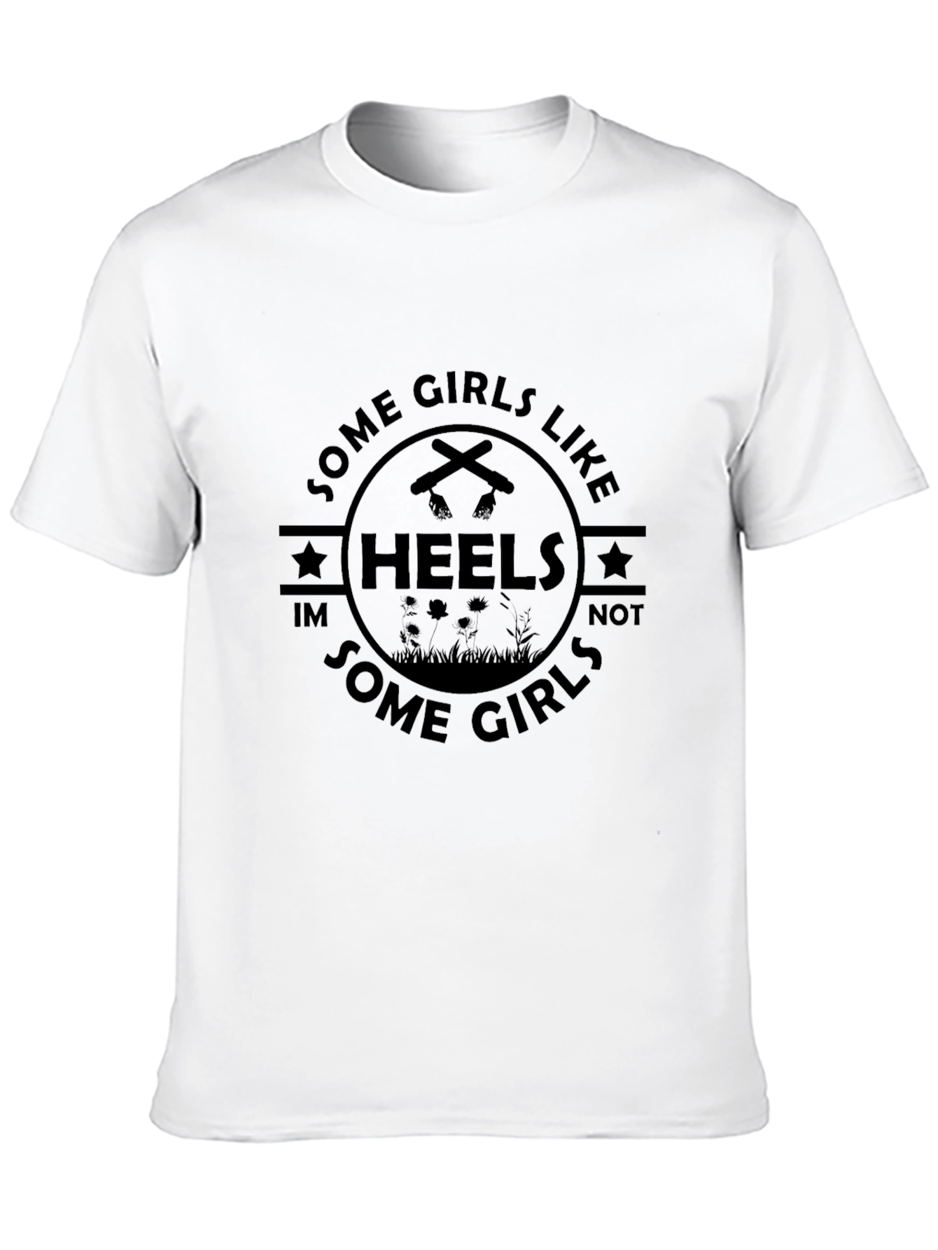 Some Girls Like Heels T-Shirt - Black