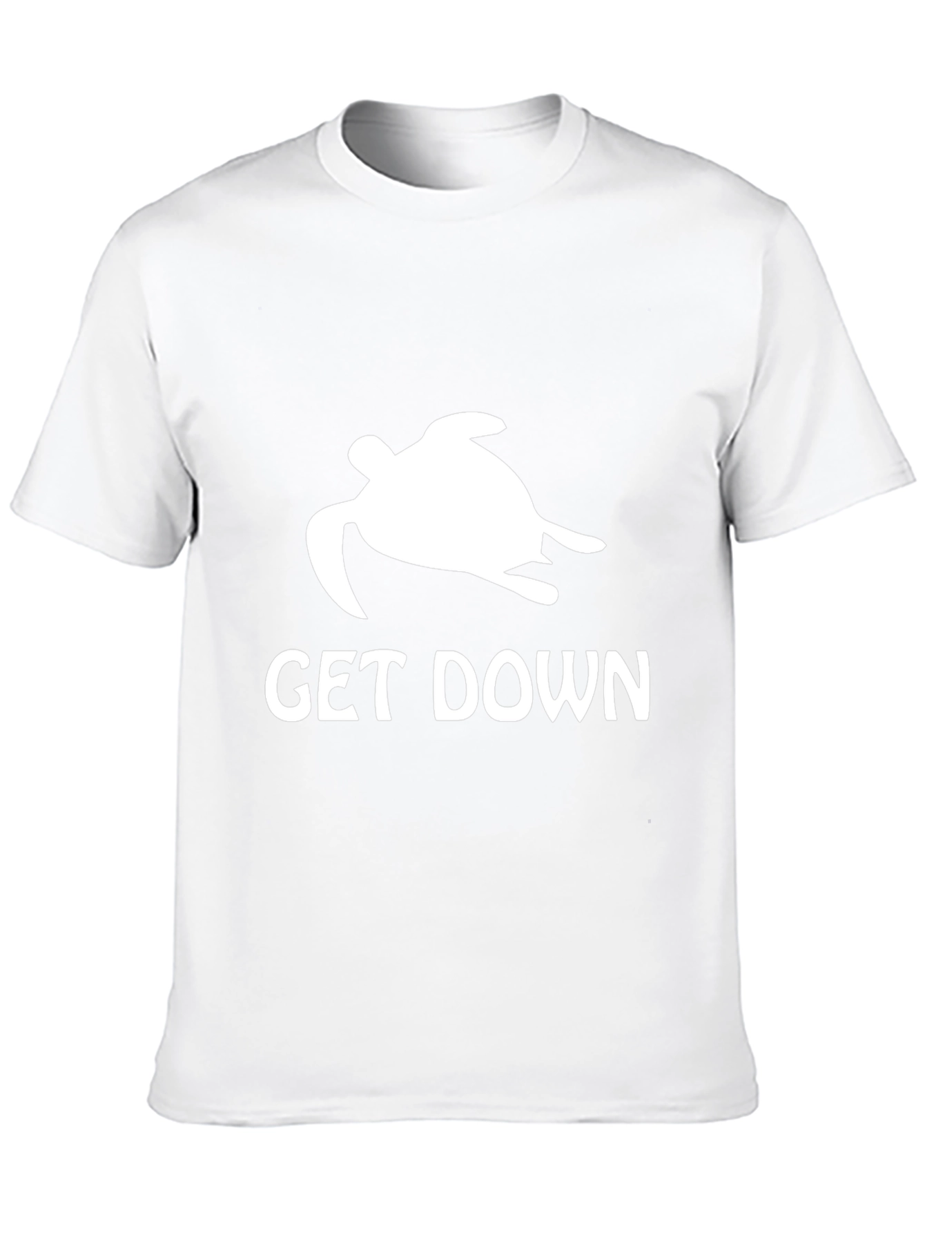 Get Down Turtle Graphic Tee - Black Cotton T-Shirt