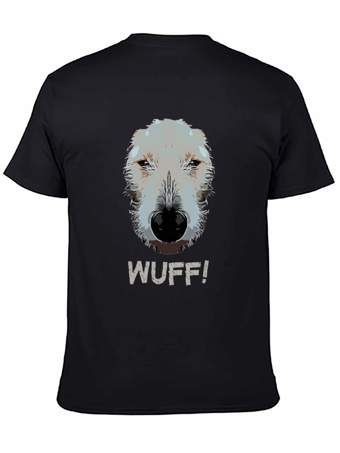 WUFF! Dog Graphic Tee - Casual Black T-Shirt