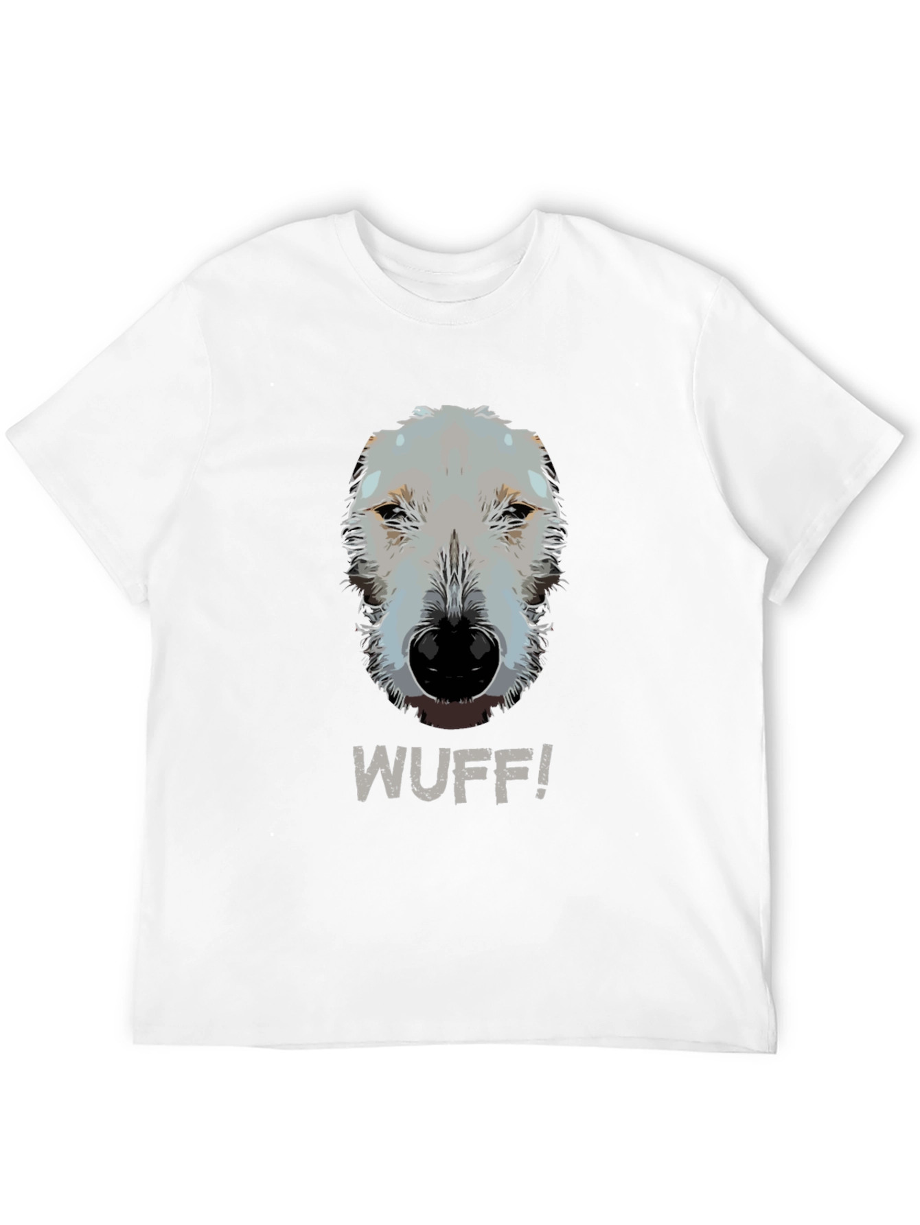 WUFF! Dog Graphic Tee - Casual Black T-Shirt
