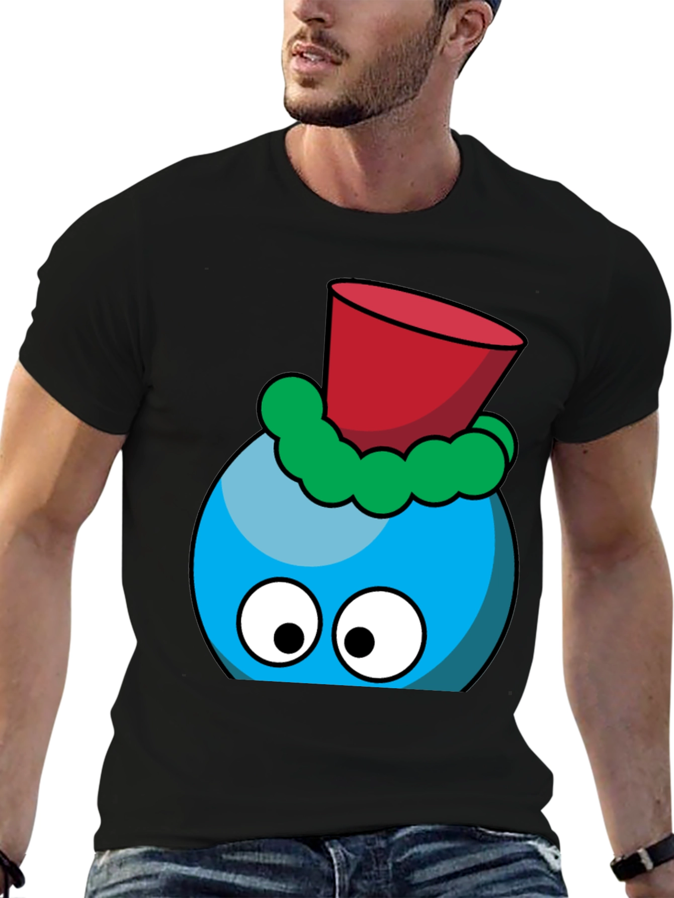 Fun Cartoon Character T-Shirt - Blue and Red