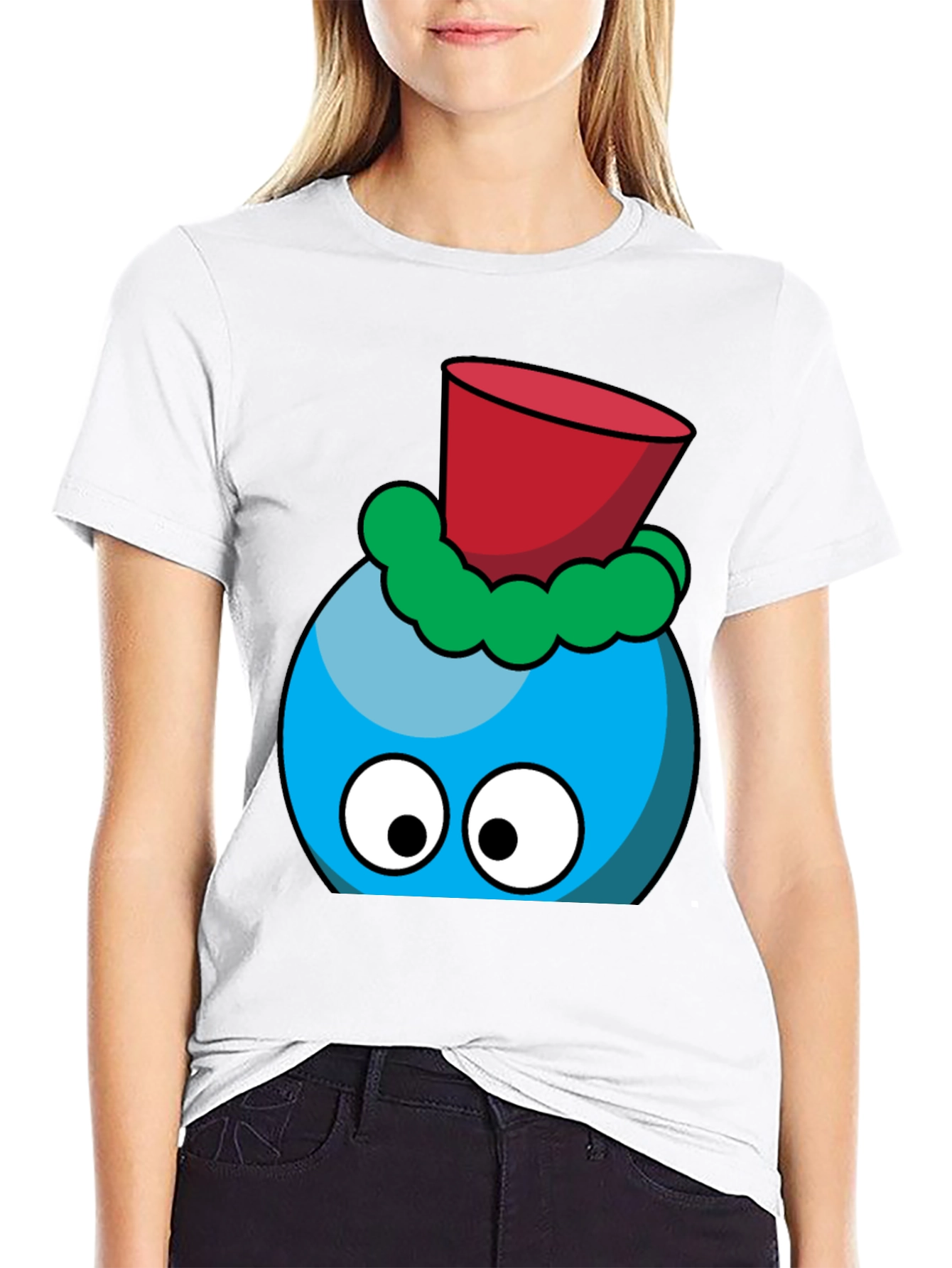 Fun Cartoon Character T-Shirt - Blue and Red