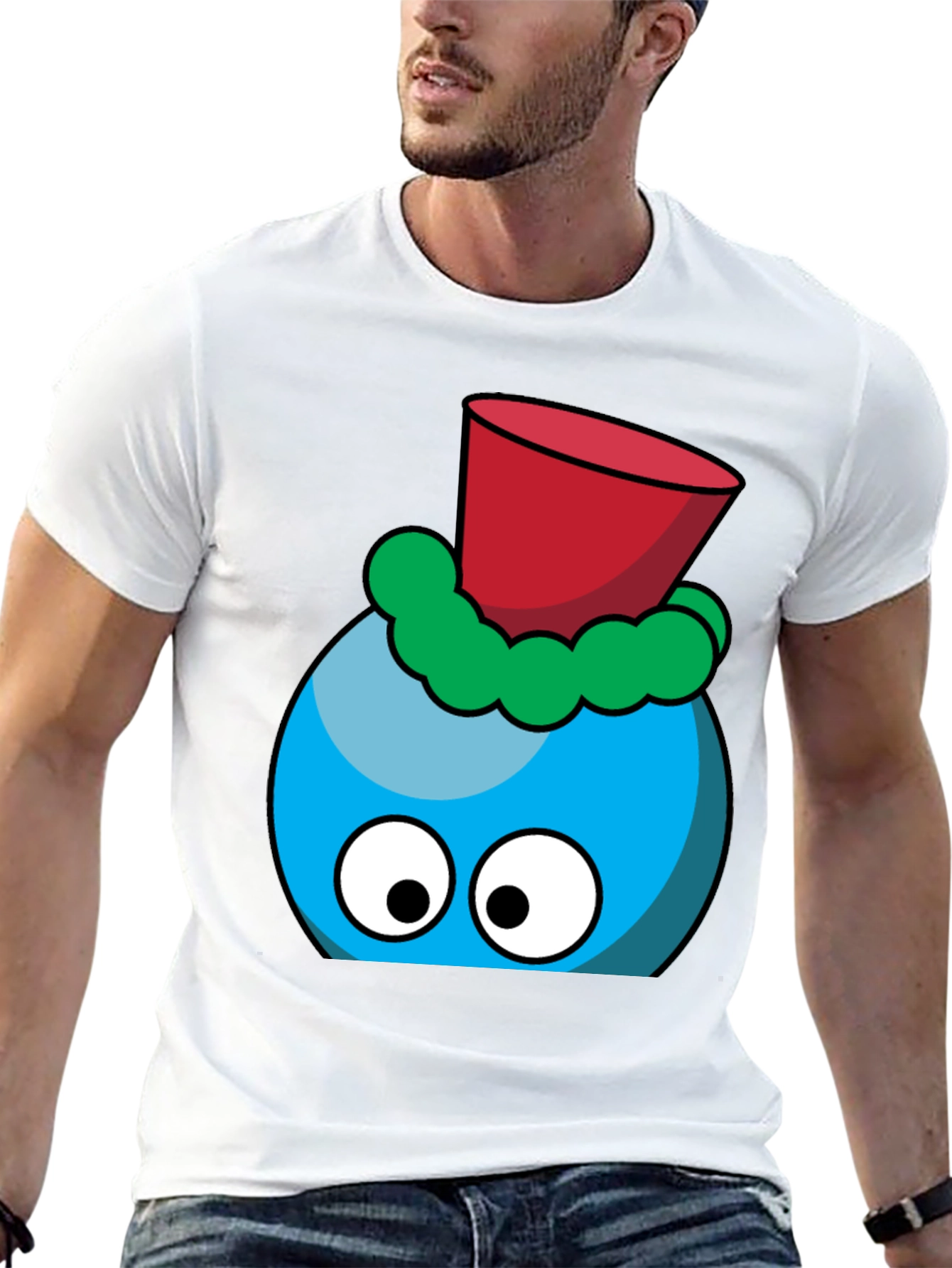 Fun Cartoon Character T-Shirt - Blue and Red