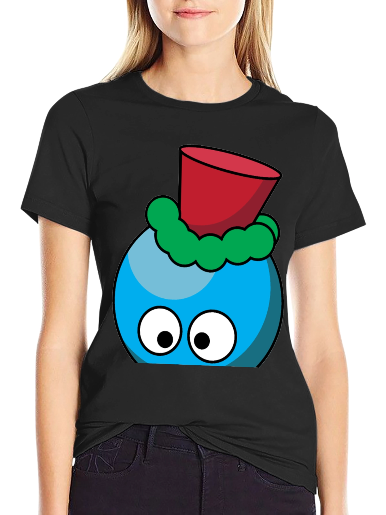 Fun Cartoon Character T-Shirt - Blue and Red
