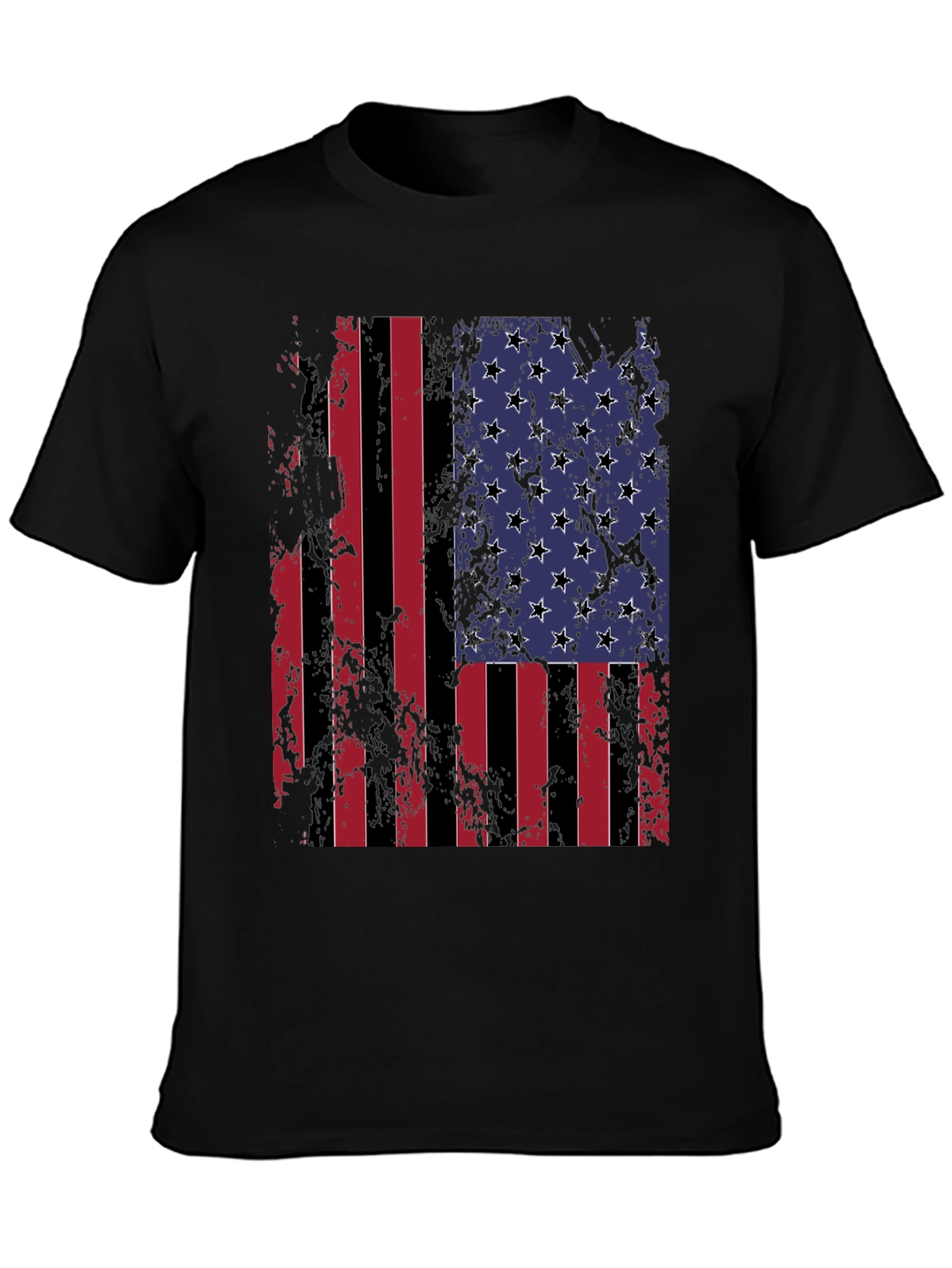 Distressed American Flag Graphic T-Shirt