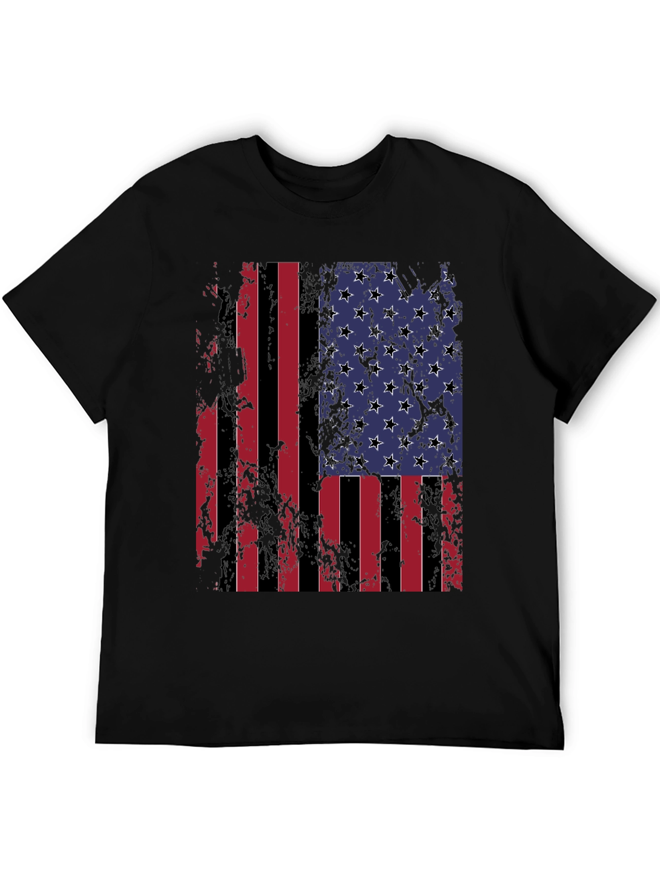Distressed American Flag Graphic T-Shirt