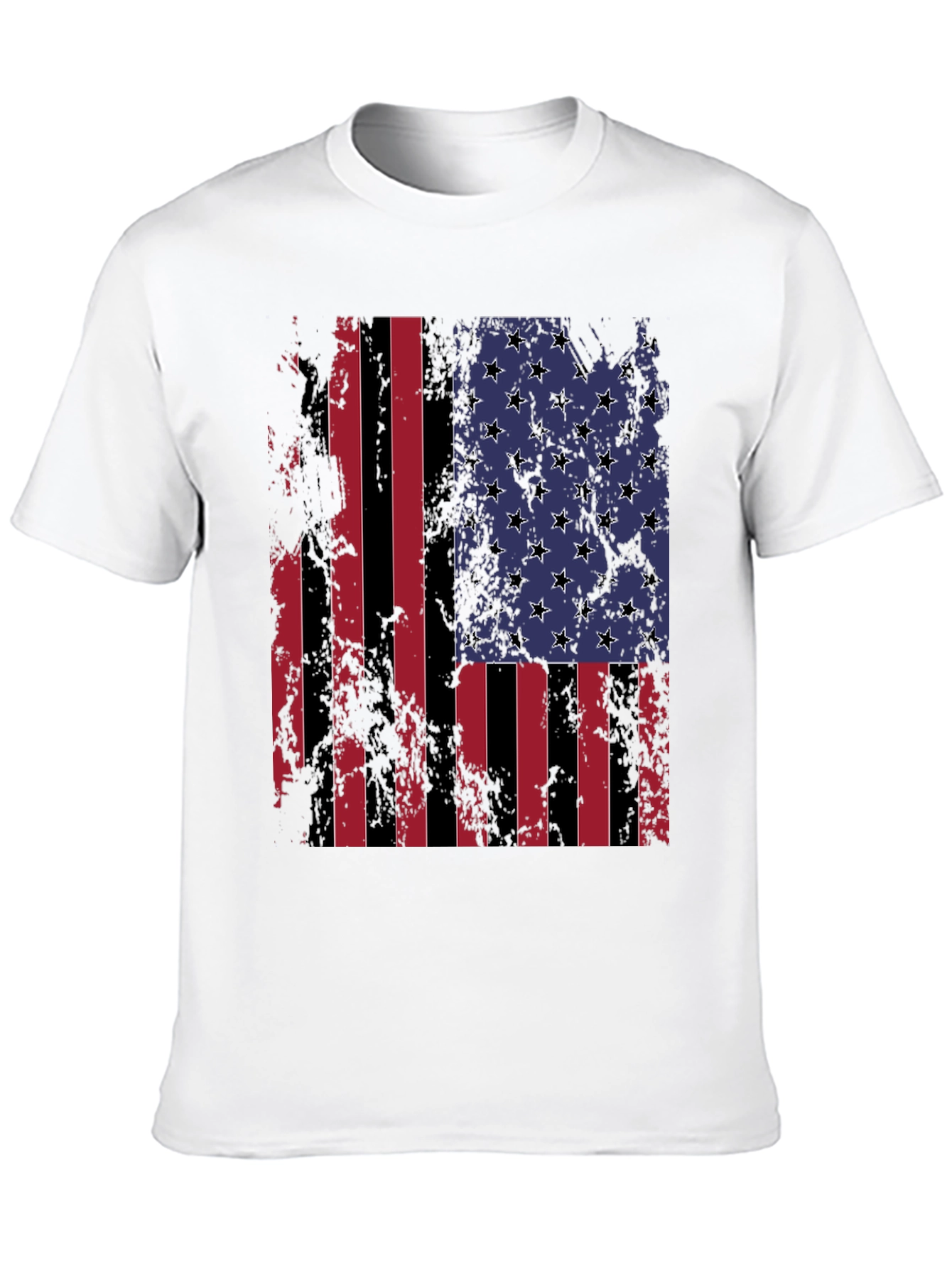 Distressed American Flag Graphic T-Shirt