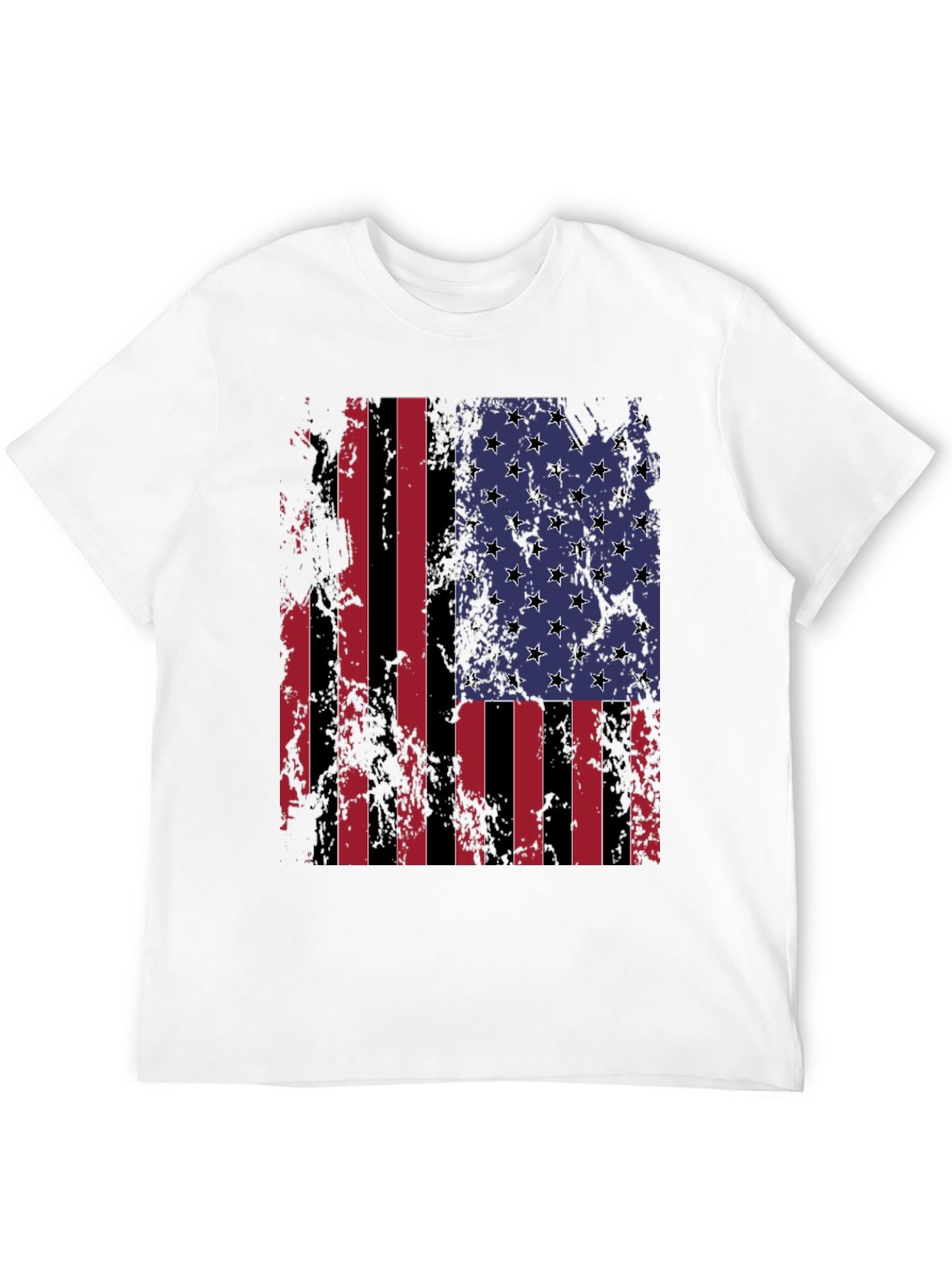 Distressed American Flag Graphic T-Shirt