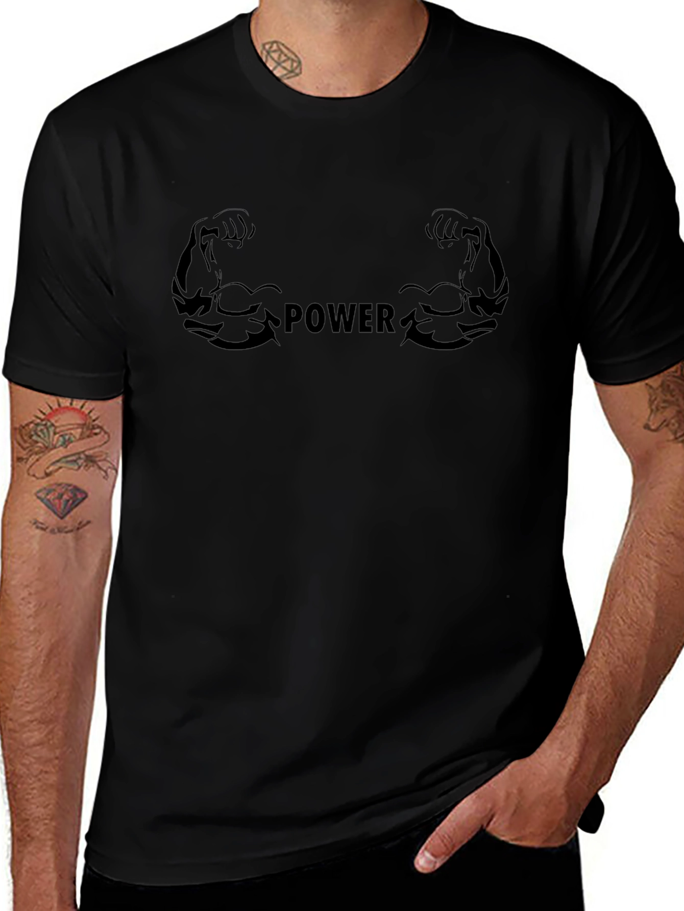 Power Graphic T-Shirt - Black