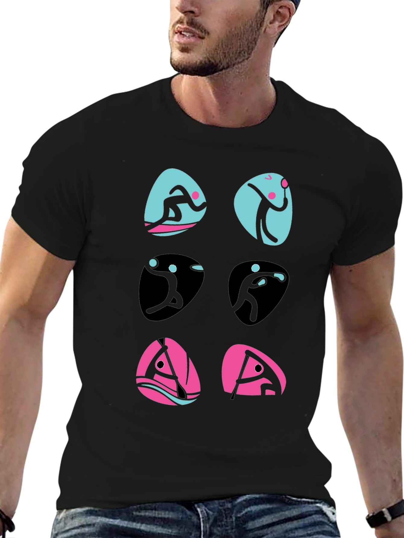 Sports Pictogram Graphic T-Shirt