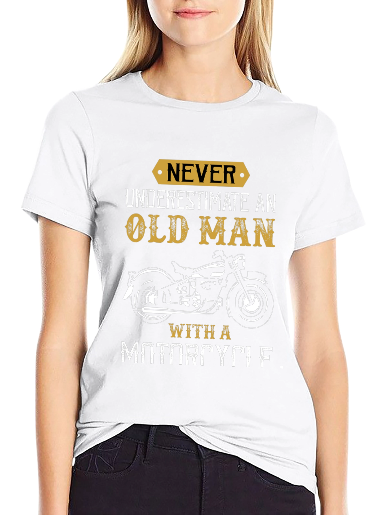 Old Man Motorcycle T-Shirt: Never Underestimate