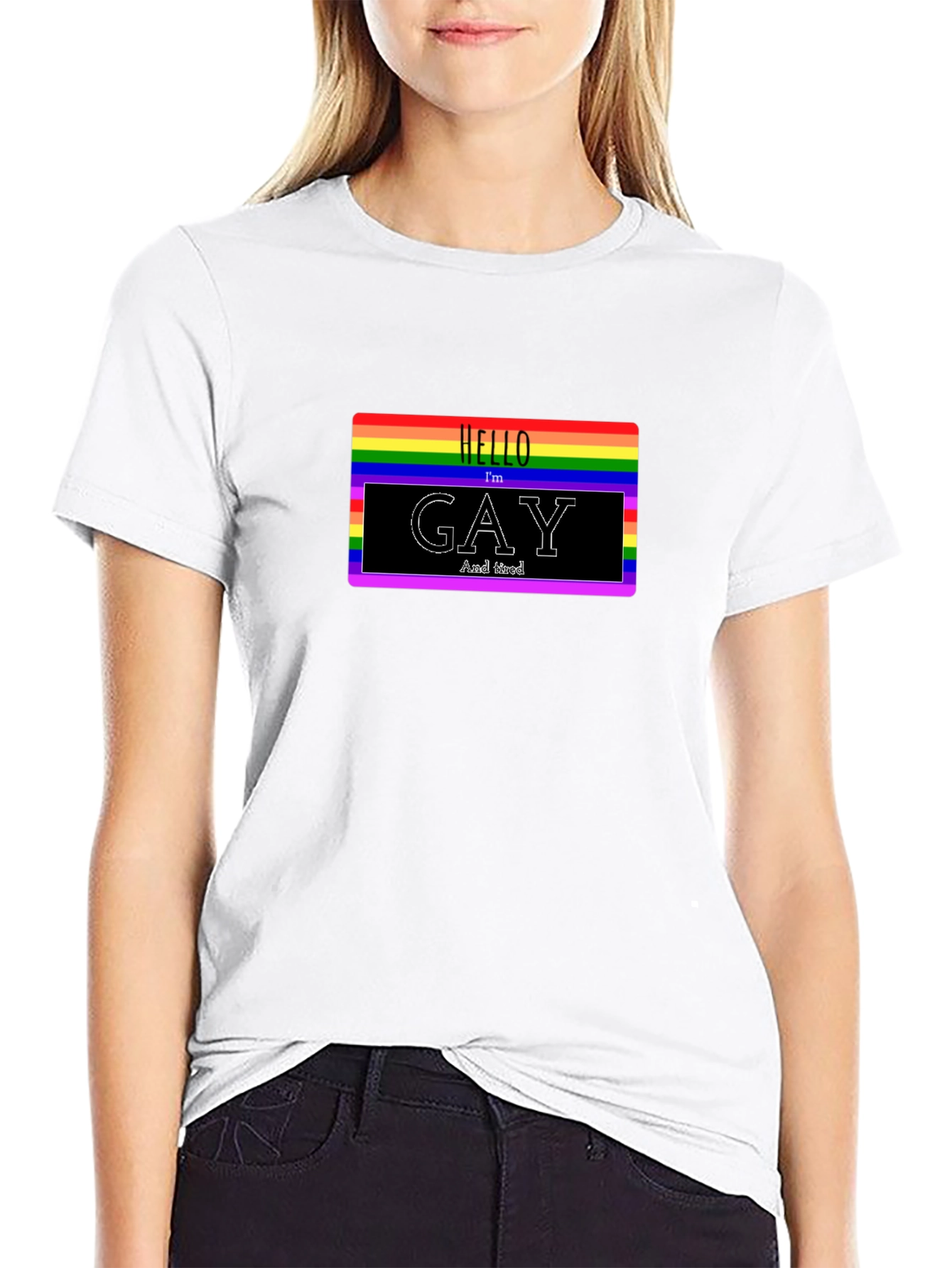 Rainbow Hello Im Gay T-Shirt