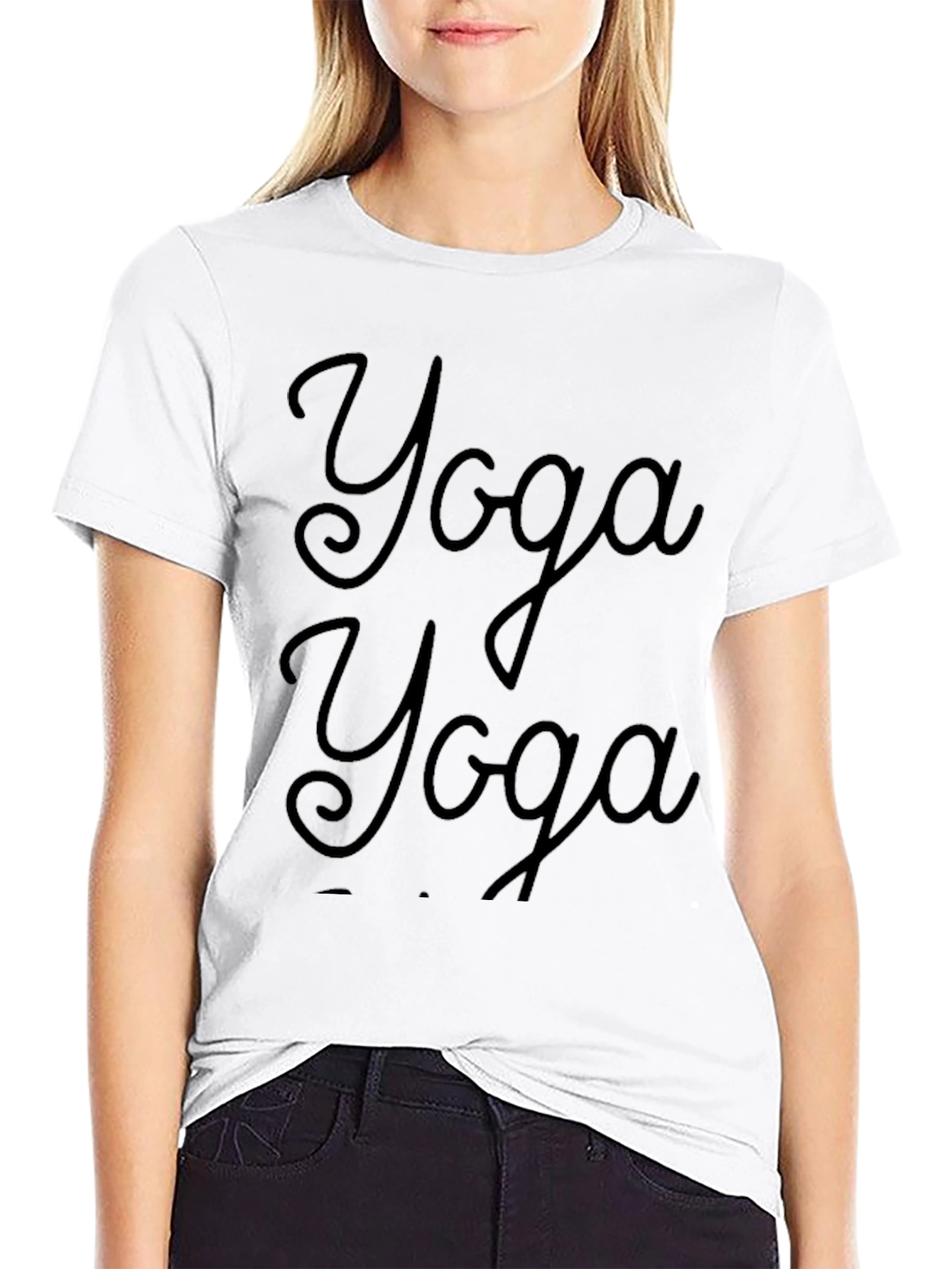 Yoga Graphic T-Shirt - Comfortable Black Tee