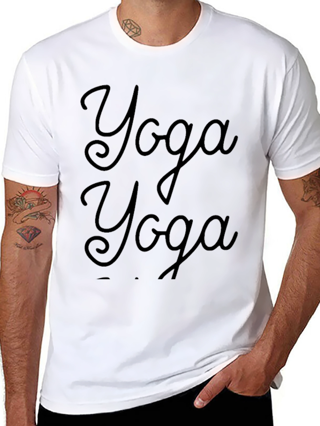 Yoga Graphic T-Shirt - Comfortable Black Tee