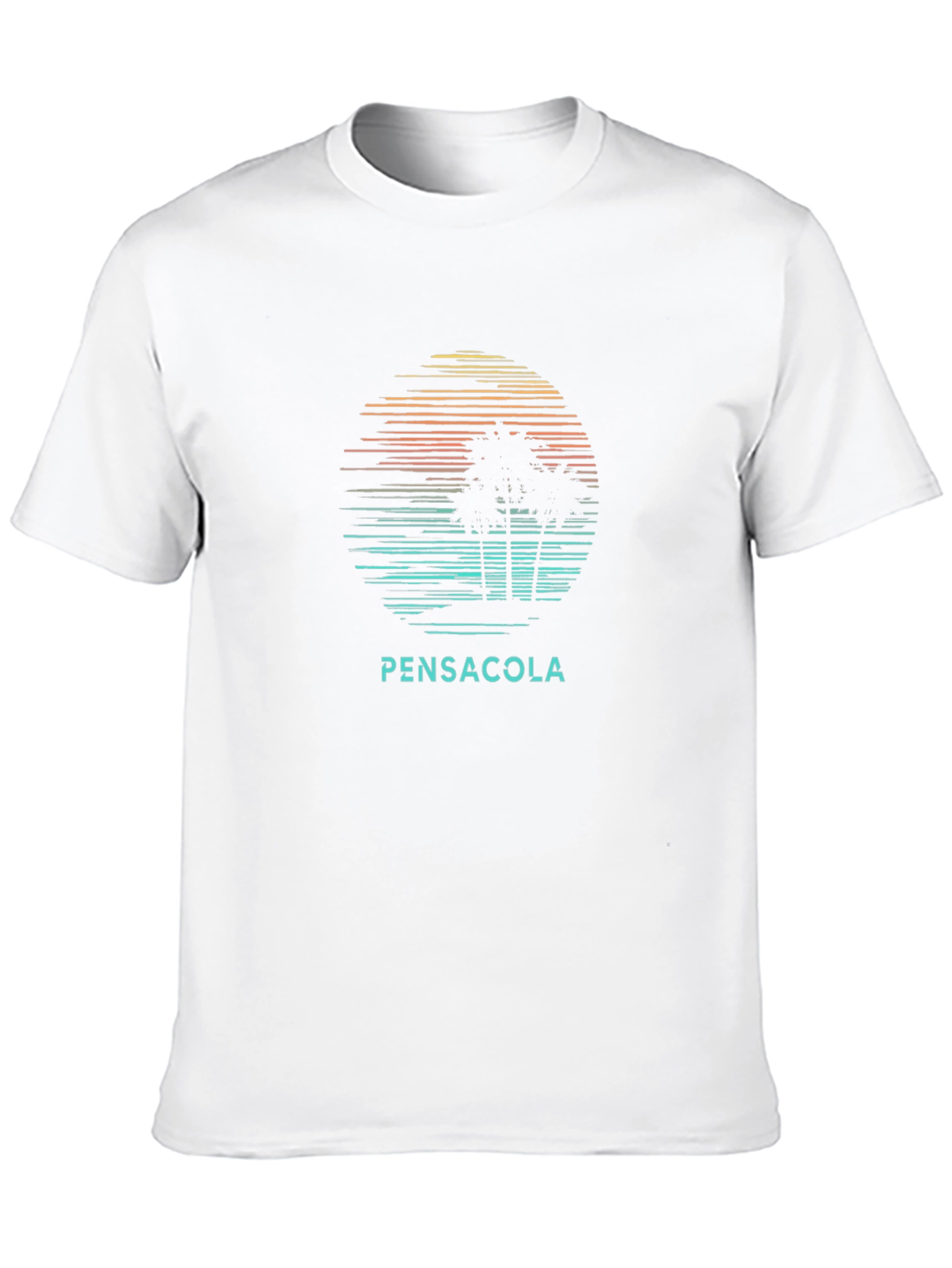 Pensacola Palm Sunset Graphic Tee - Soft Cotton Blend