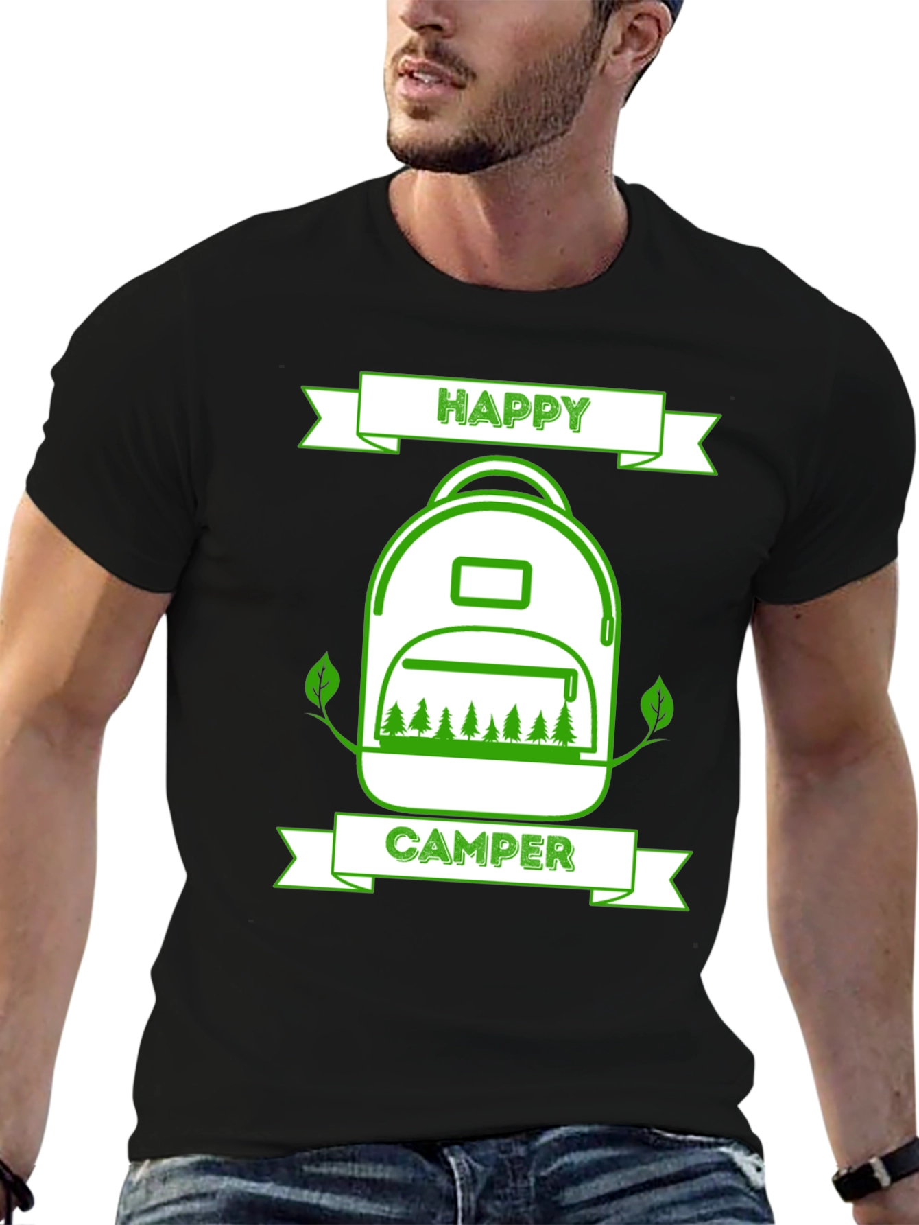 Happy Camper T-Shirt: Outdoor Adventure Apparel