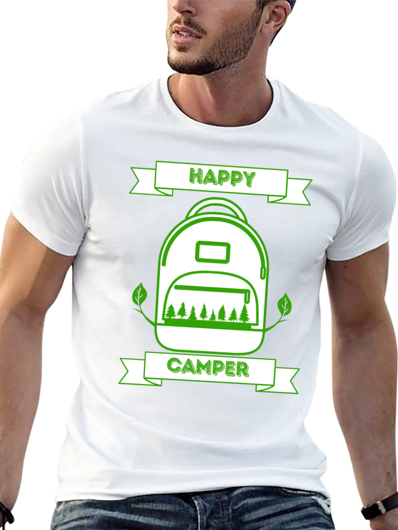 Happy Camper T-Shirt: Outdoor Adventure Apparel
