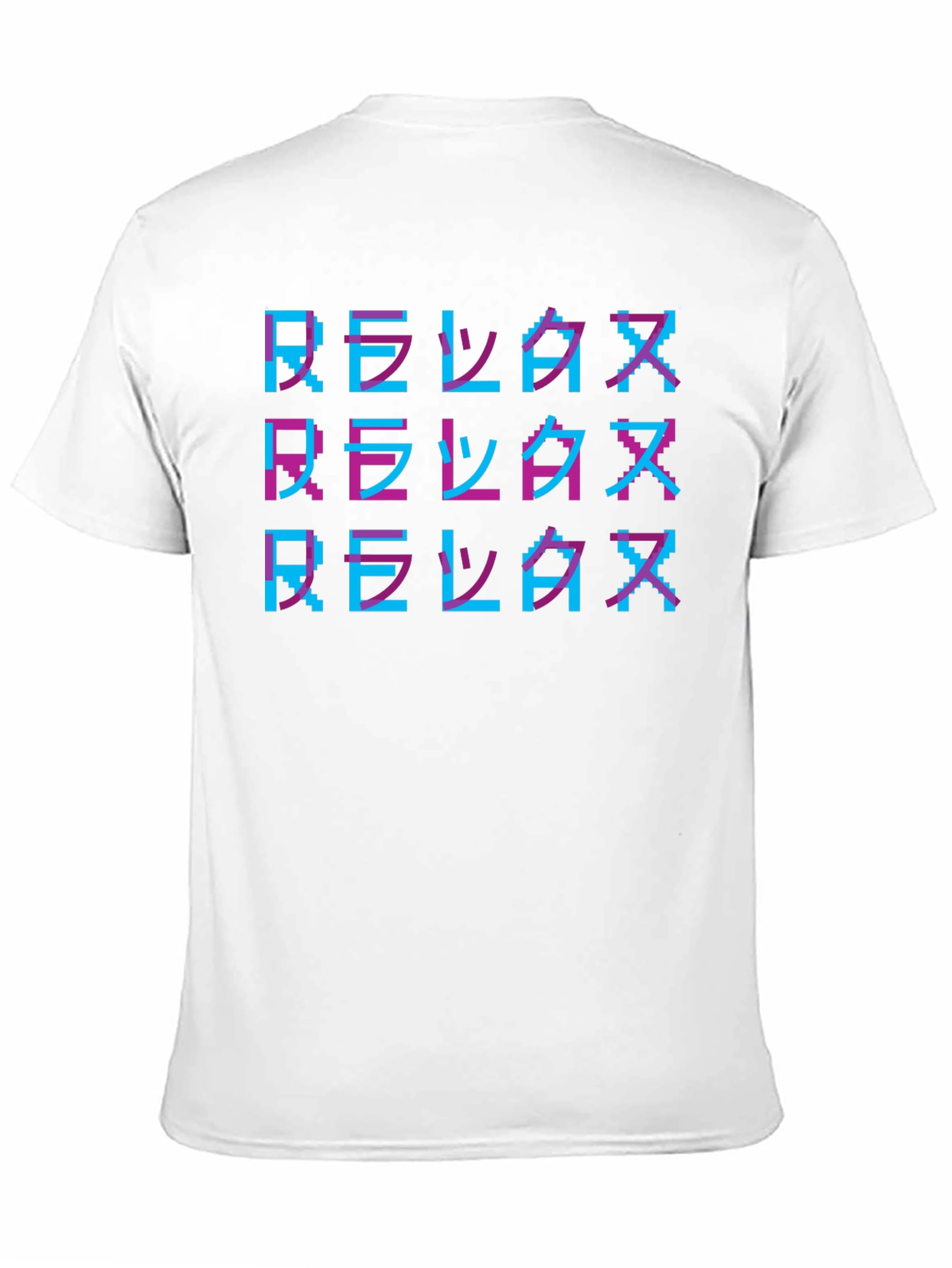 Relax Pixelated T-Shirt - Retro Gaming Style Tee