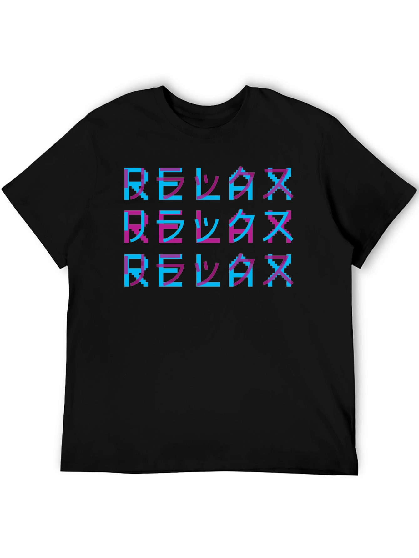 Relax Pixelated T-Shirt - Retro Gaming Style Tee
