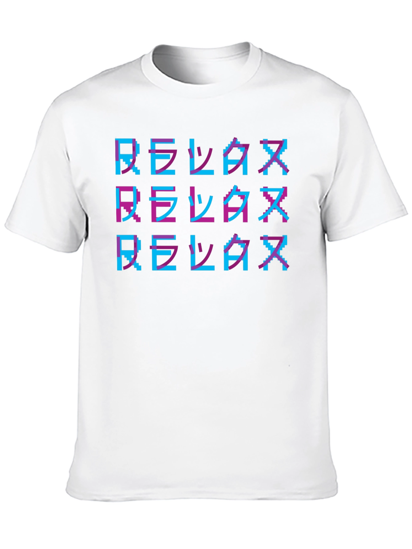 Relax Pixelated T-Shirt - Retro Gaming Style Tee