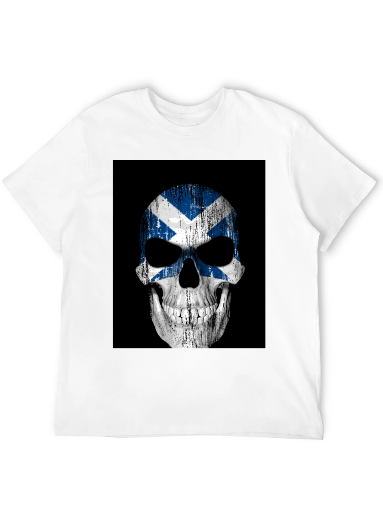 Scottish Flag Skull Graphic Tee