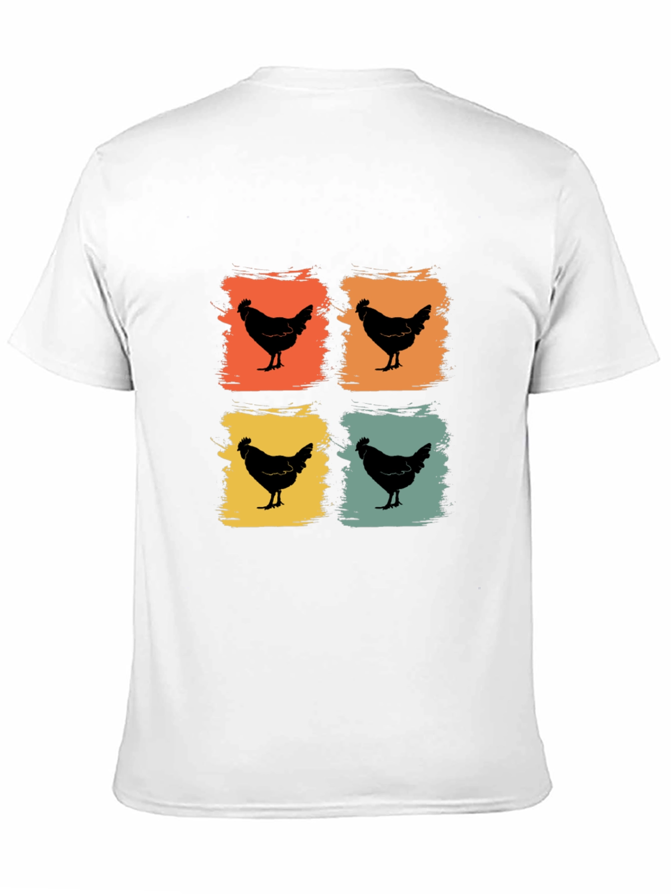 Retro Chicken Graphic Tee - Black T-Shirt
