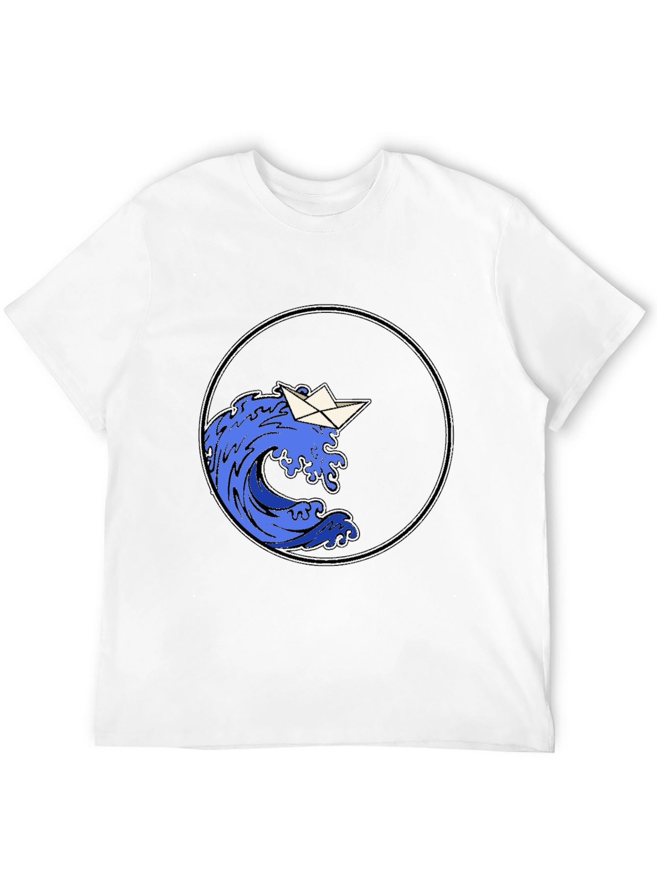 Paper Boat Wave Graphic Tee