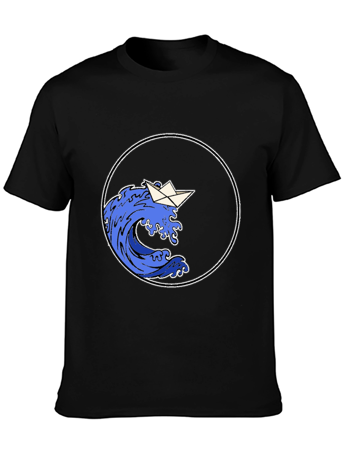 Paper Boat Wave Graphic Tee