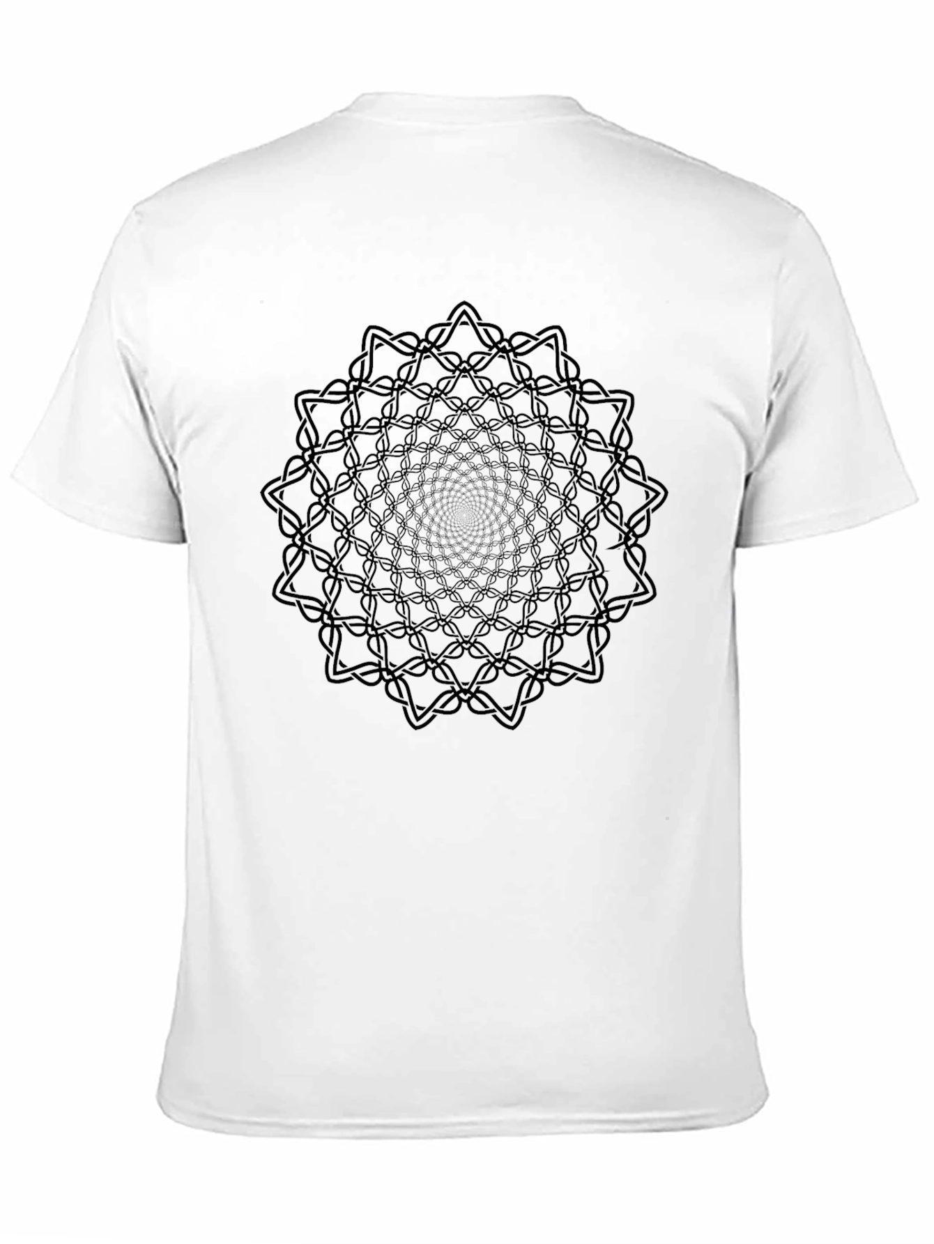 Abstract Mandala Black Graphic T-Shirt