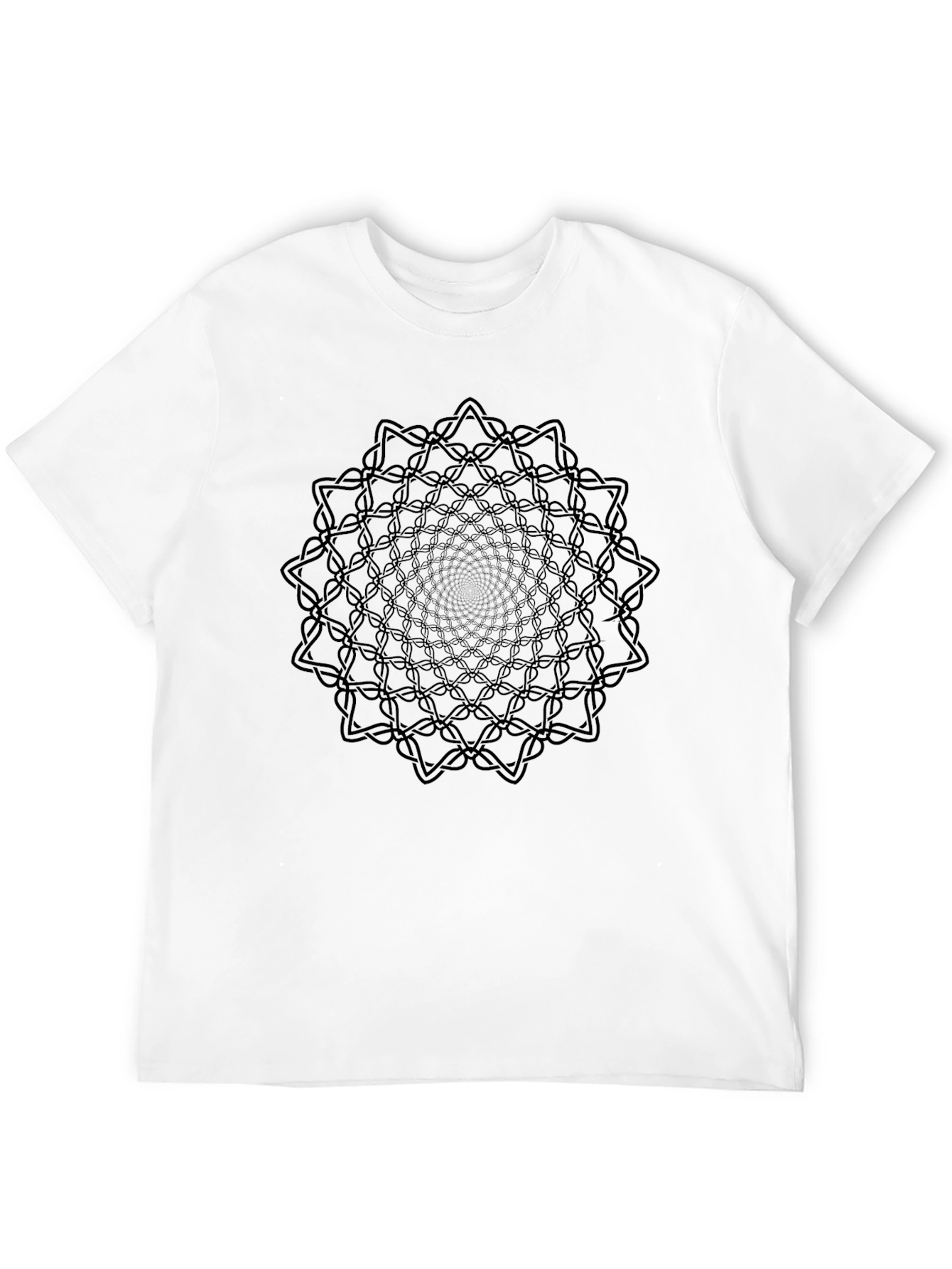 Abstract Mandala Black Graphic T-Shirt