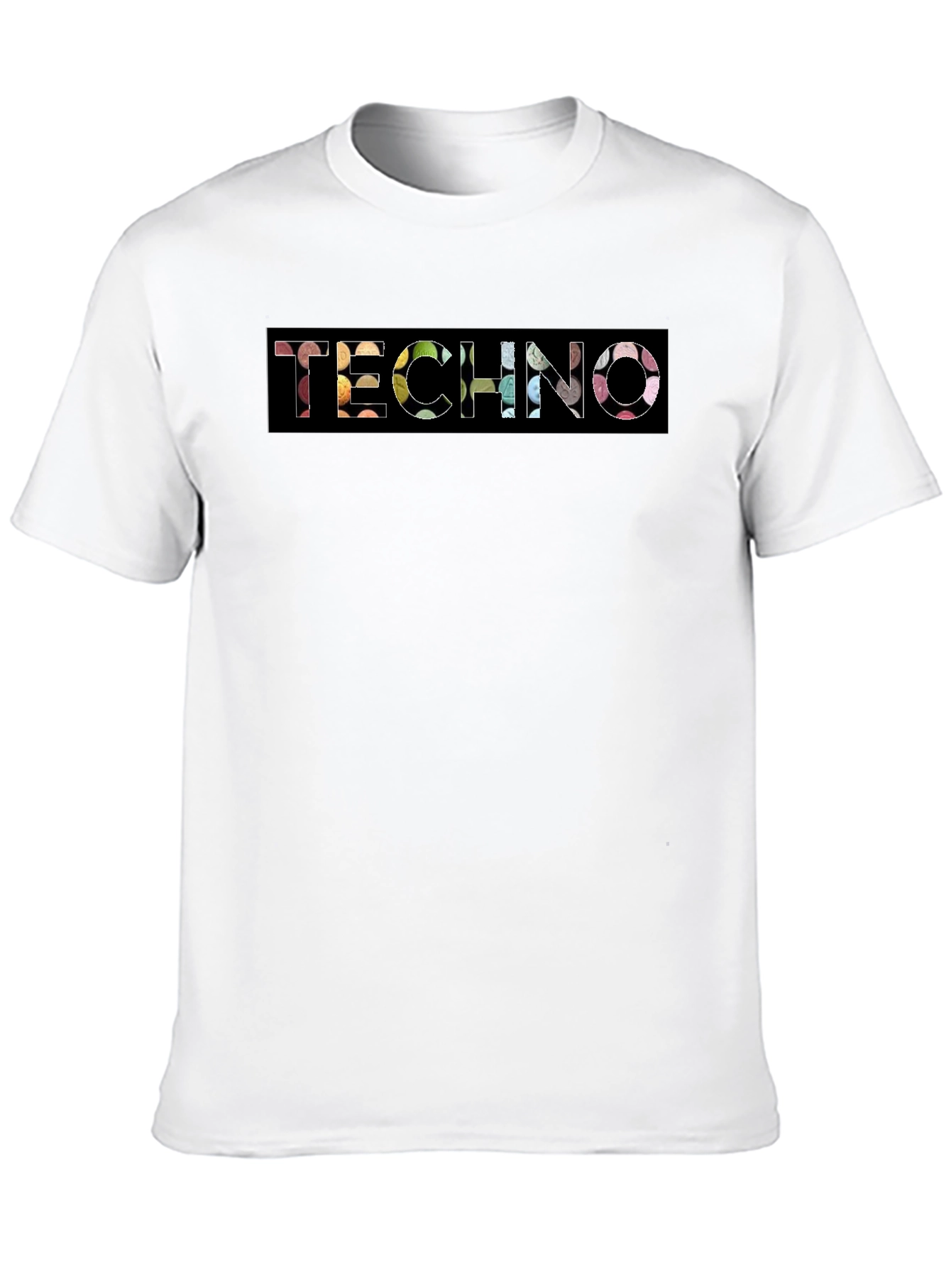 Techno Graphic Tee - Black Cotton Crewneck