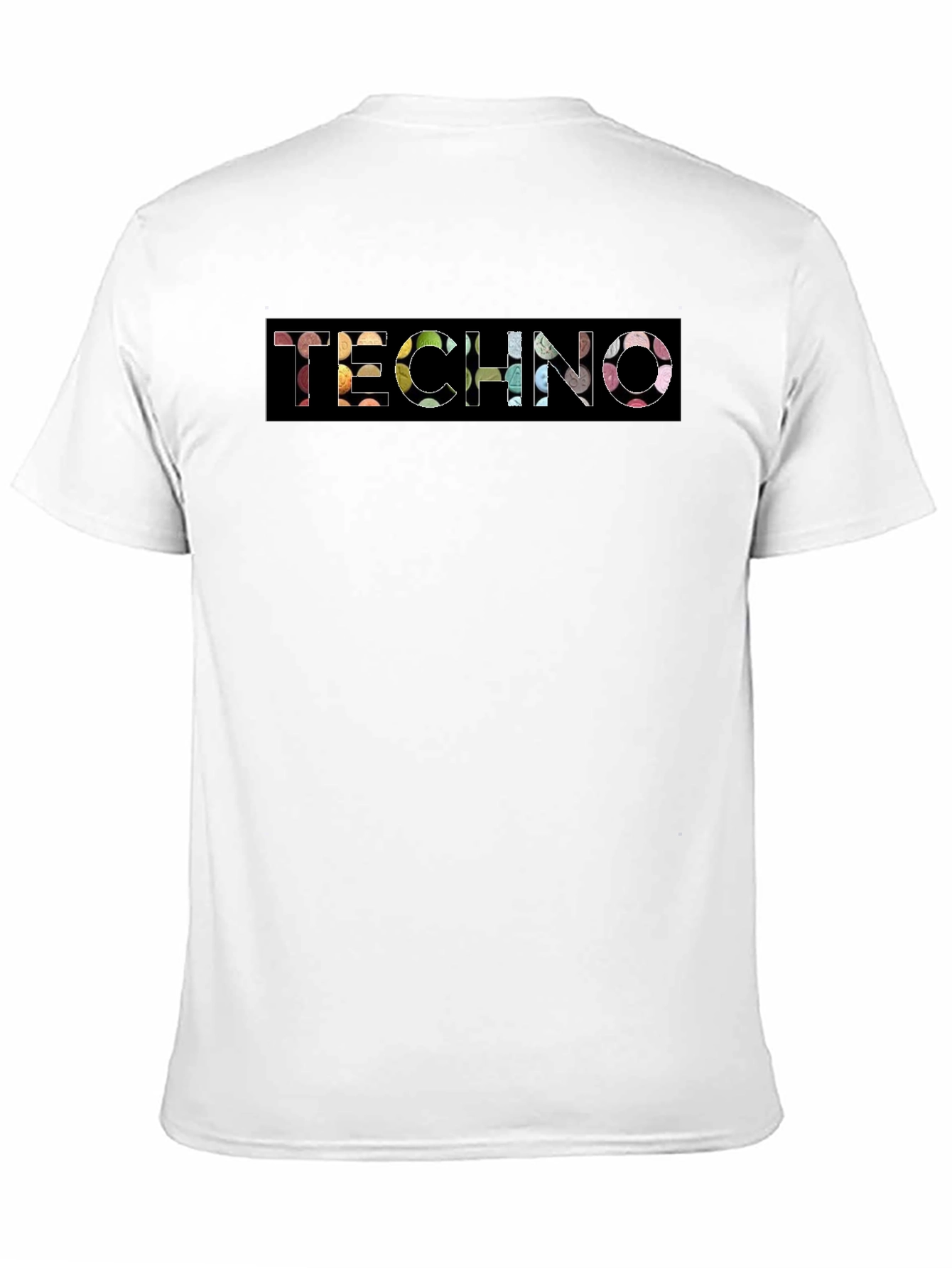 Techno Graphic Tee - Black Cotton Crewneck