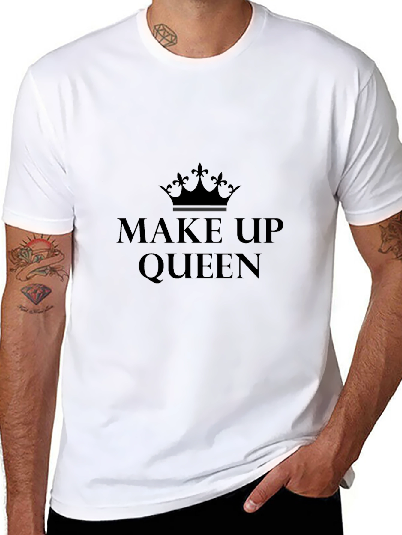 Make Up Queen Graphic Tee - Black T-Shirt