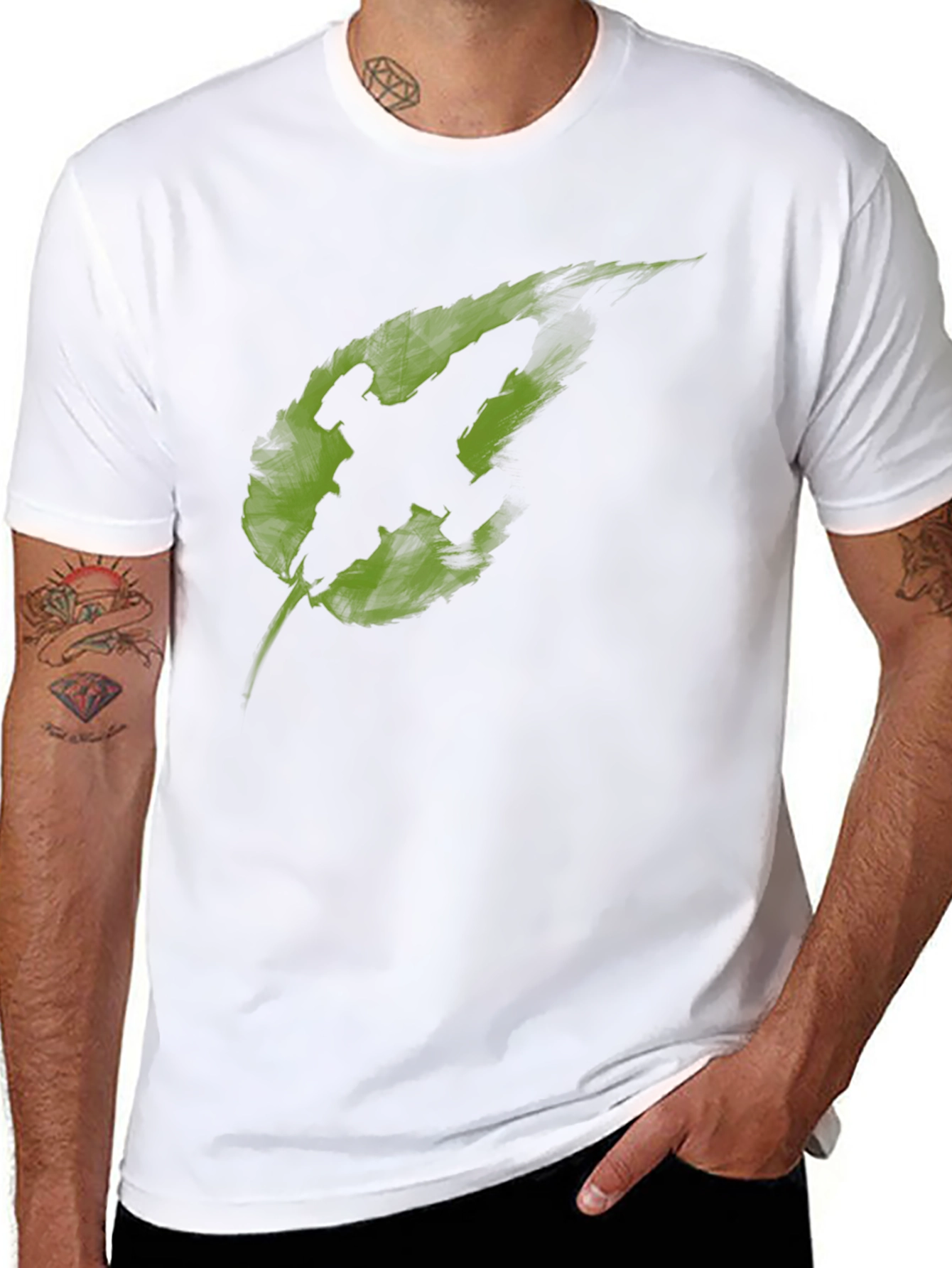 Leaf Silhouette Graphic Print Tee
