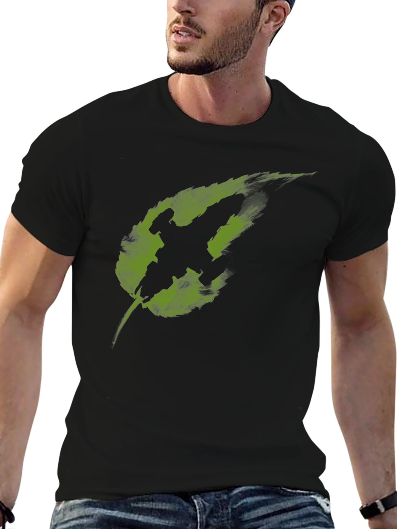 Leaf Silhouette Graphic Print Tee