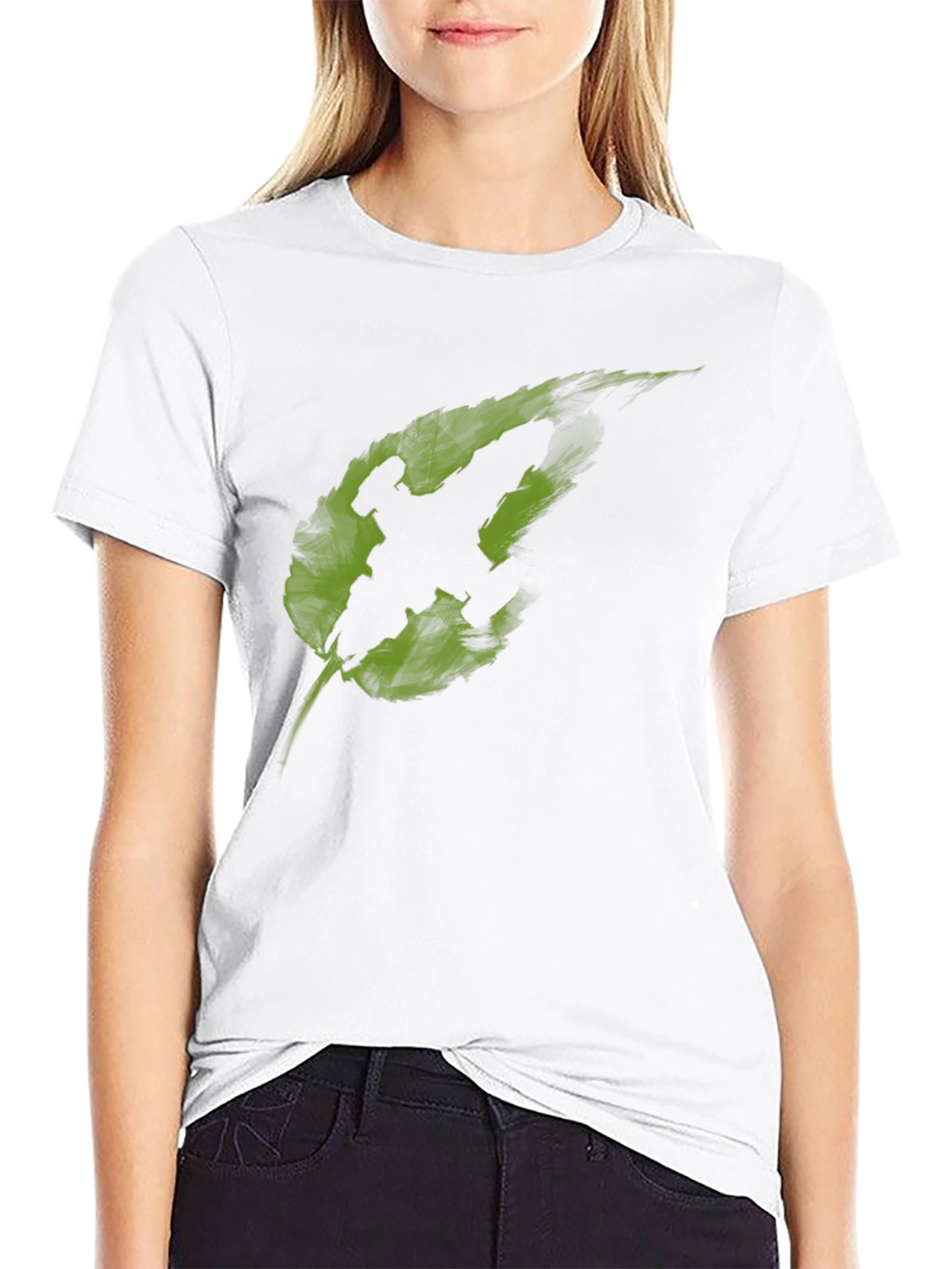 Leaf Silhouette Graphic Print Tee