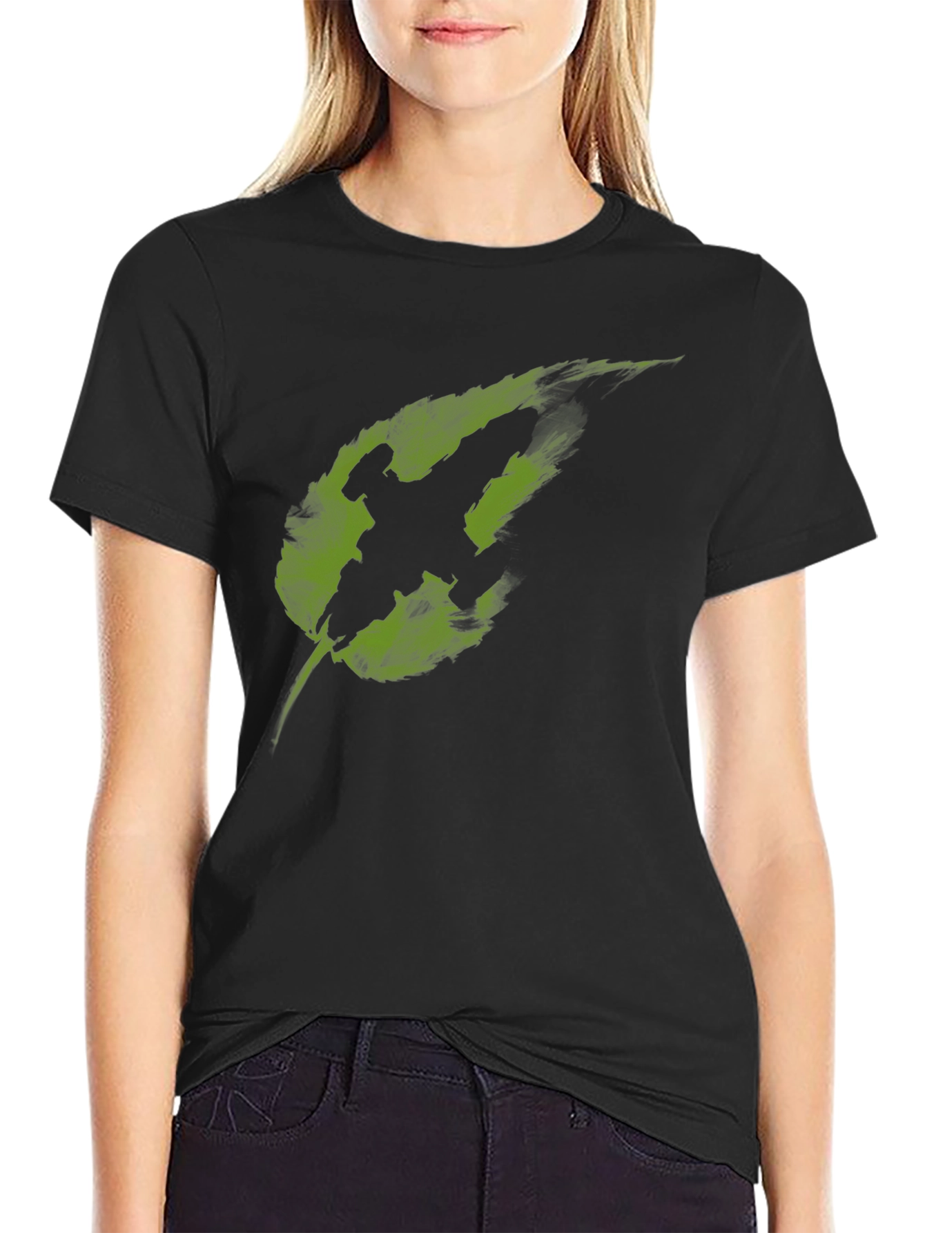 Leaf Silhouette Graphic Print Tee