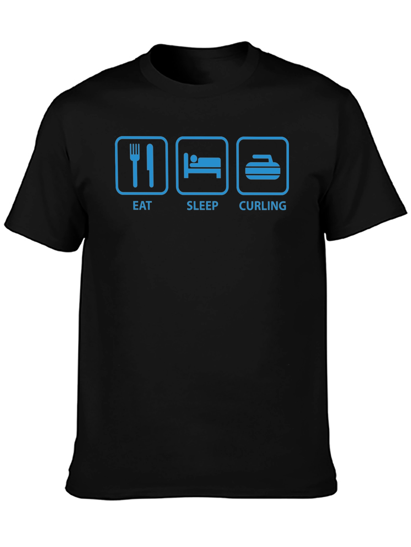 Eat Sleep Curling Graphic T-Shirt